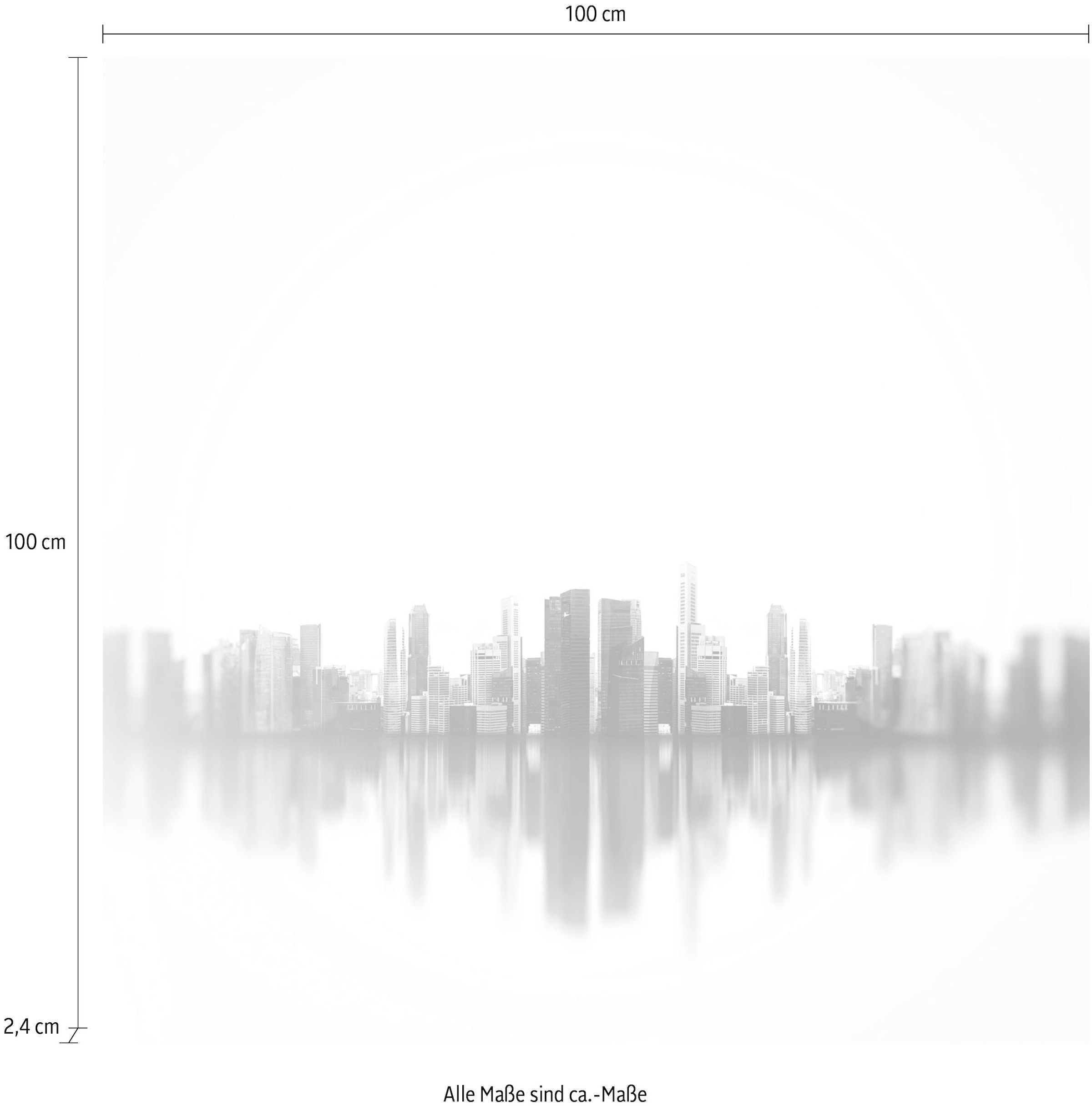queence Acrylglasbild »Skyline«, Skyline-Gebäude-Städte, Fine Art-Print in Galeriequalität