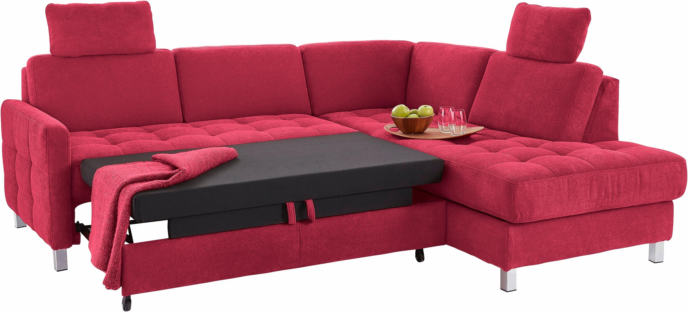 sit&more Ecksofa »Pablo L-Form«, wahlweise mit Bettfunktion
