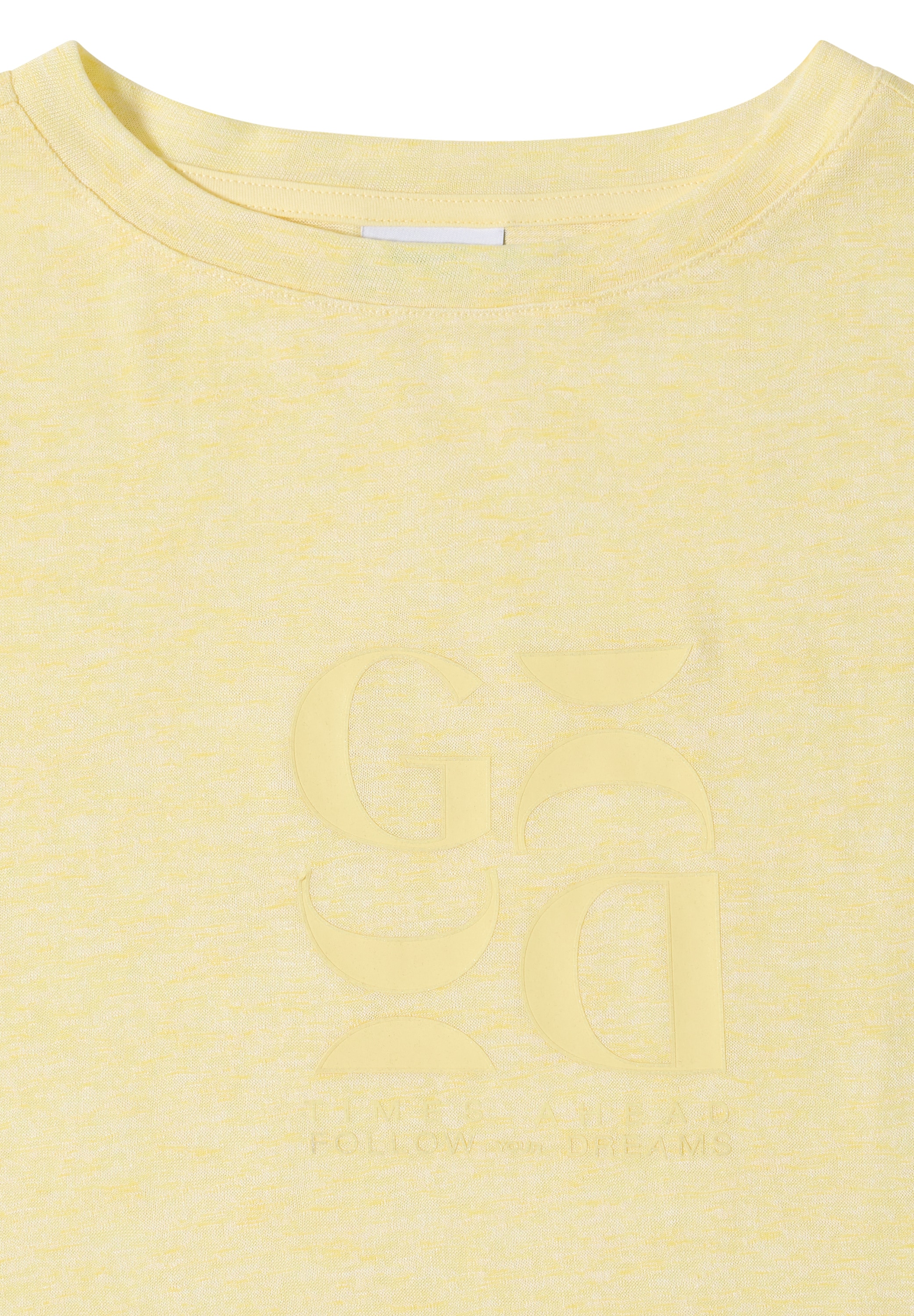 Cecil Kurzarmshirt Sommershirt in Leinen-Optik mit Print