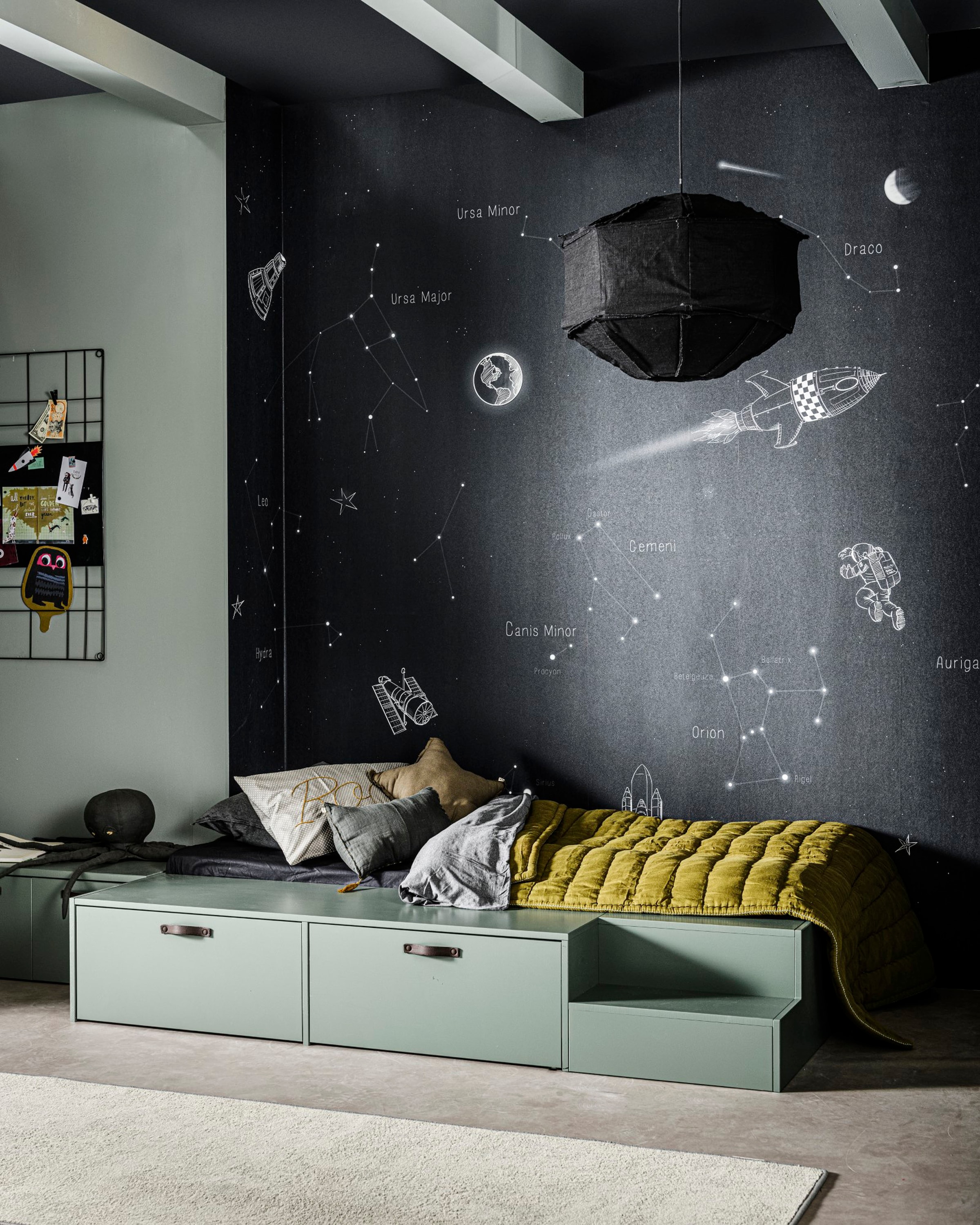 vtwonen Fototapete »Universum«, uni, Schwarz - 300x300cm