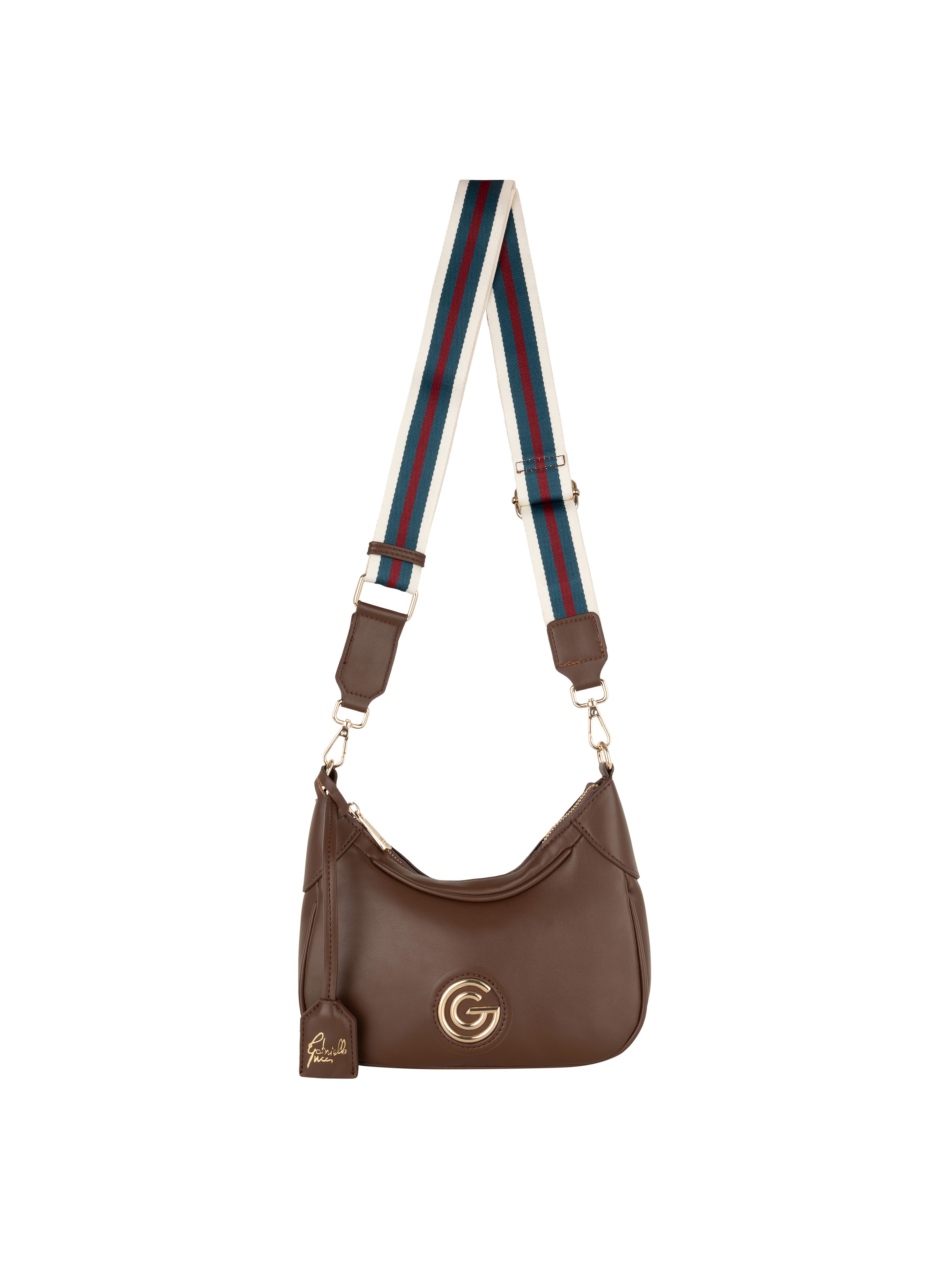 GABRIELLA G By Gabriella Gucci Hobo »CARLA« Damen Schultertasche, Umhängetasche mit G-Logo-Schmuckelement