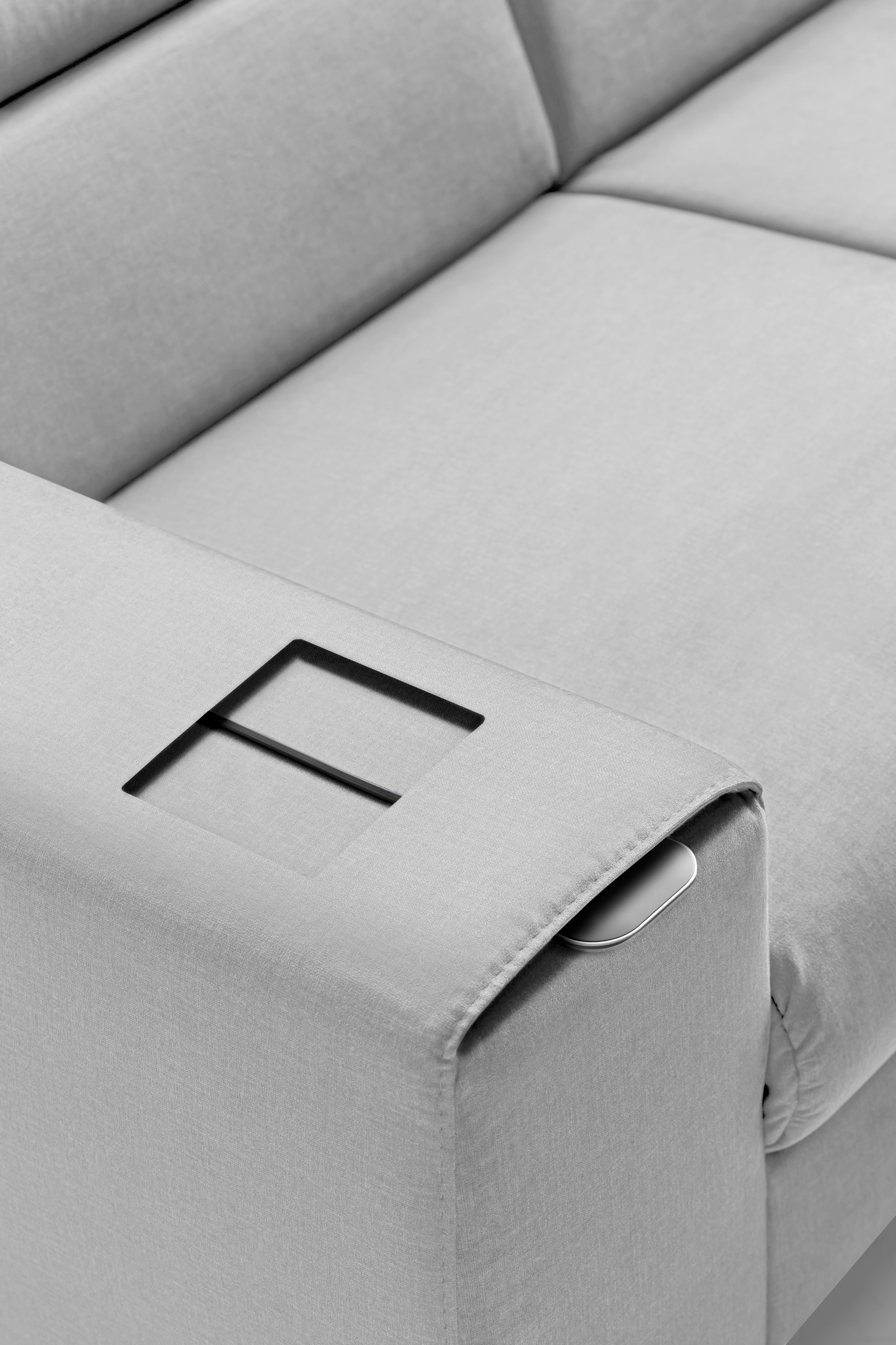 COTTA Ecksofa »Morven L-Form mit Kopfteilverstellung«, wahlweise mit Bettfunktion, Bettkasten & Wireless-Charger