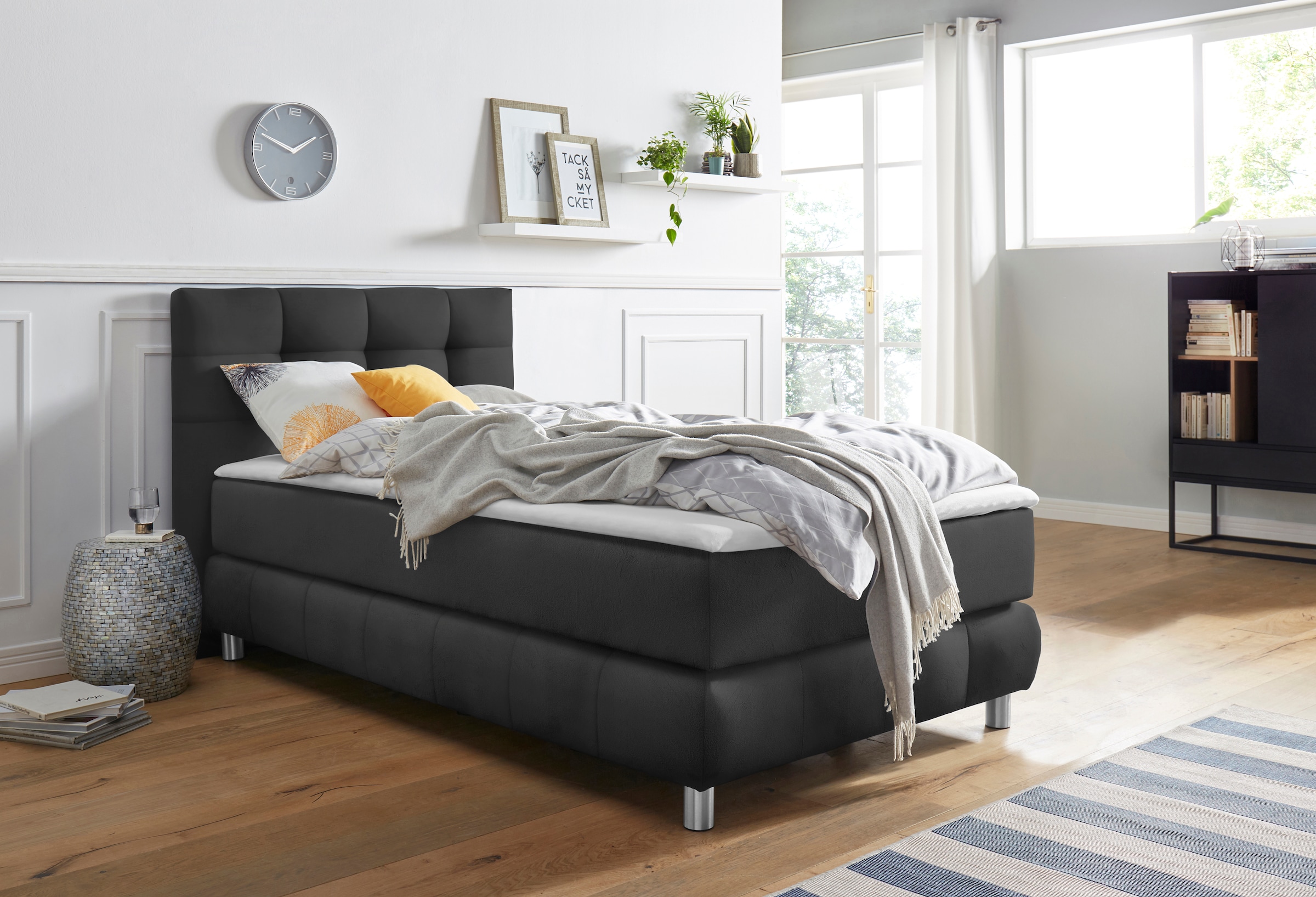 andas Boxspringbett "Salo" incl. Topper, 6 Breiten, 2 Härtegrade, TFK auch günstig online kaufen