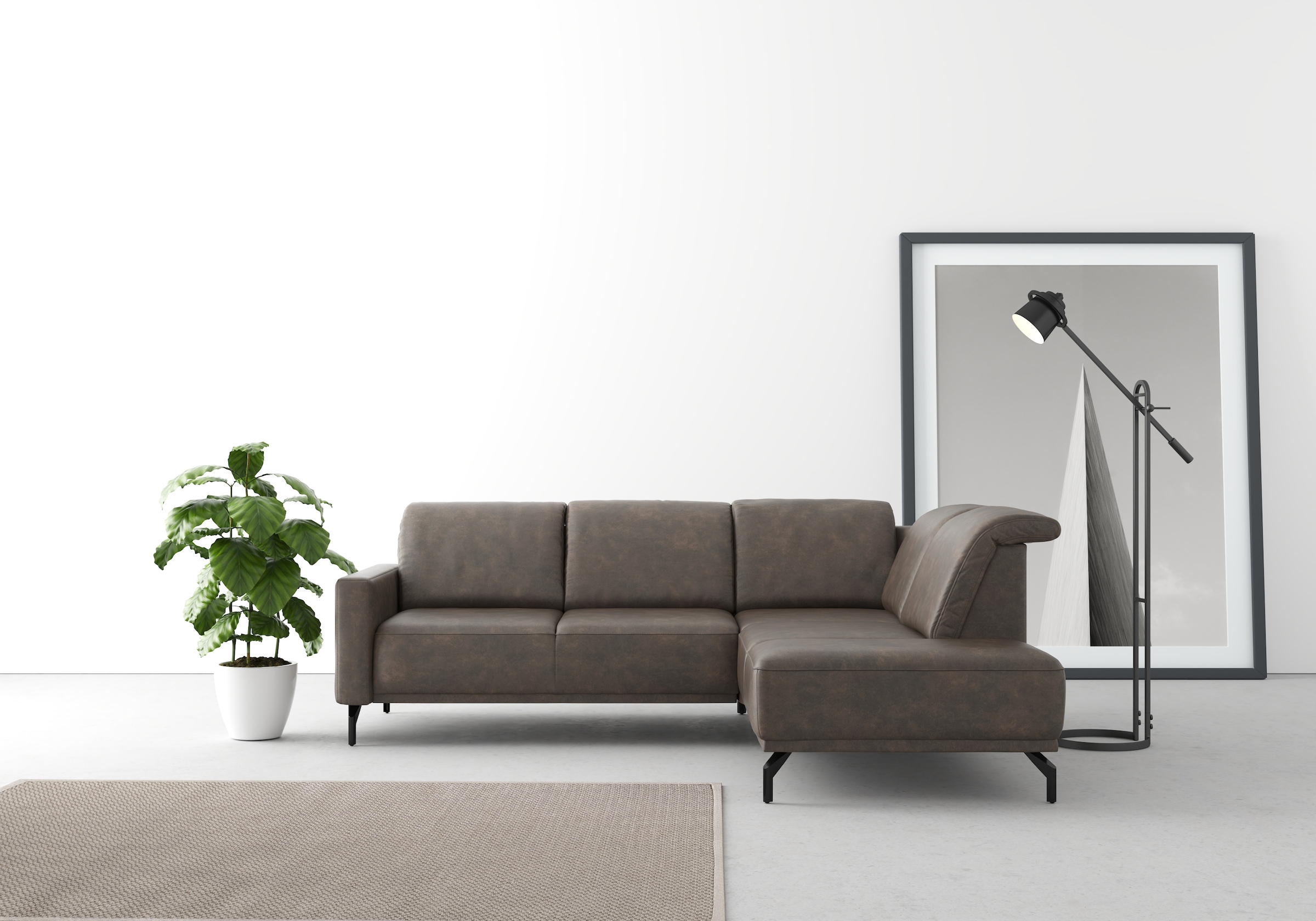 sit&more Ecksofa »Bailando L-Form« wahlweise mit Kopfteilverstellung und Vo günstig online kaufen