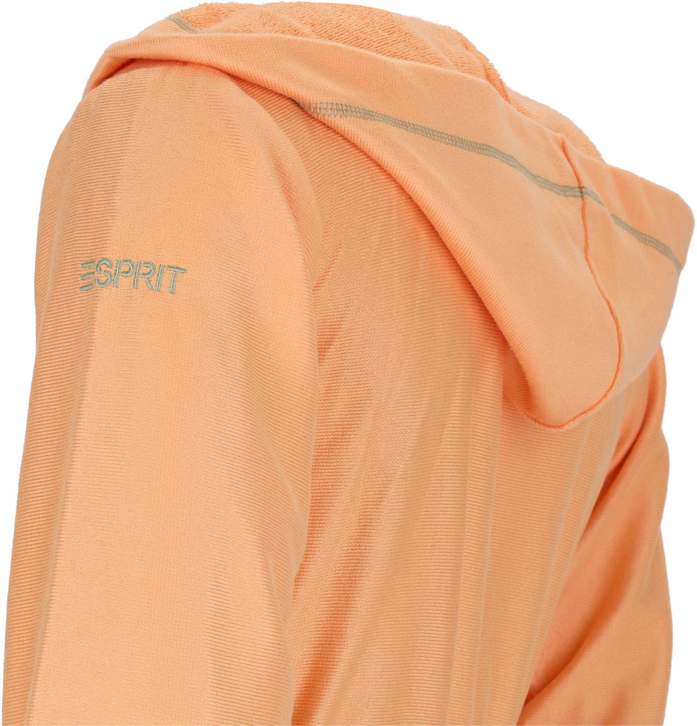 Esprit Unisex-Bademantel »Modern Life, ideal für Sauna & Spa, Hotelbademantel, Morgenmantel«, (1 St.), Bunte Ziernähte