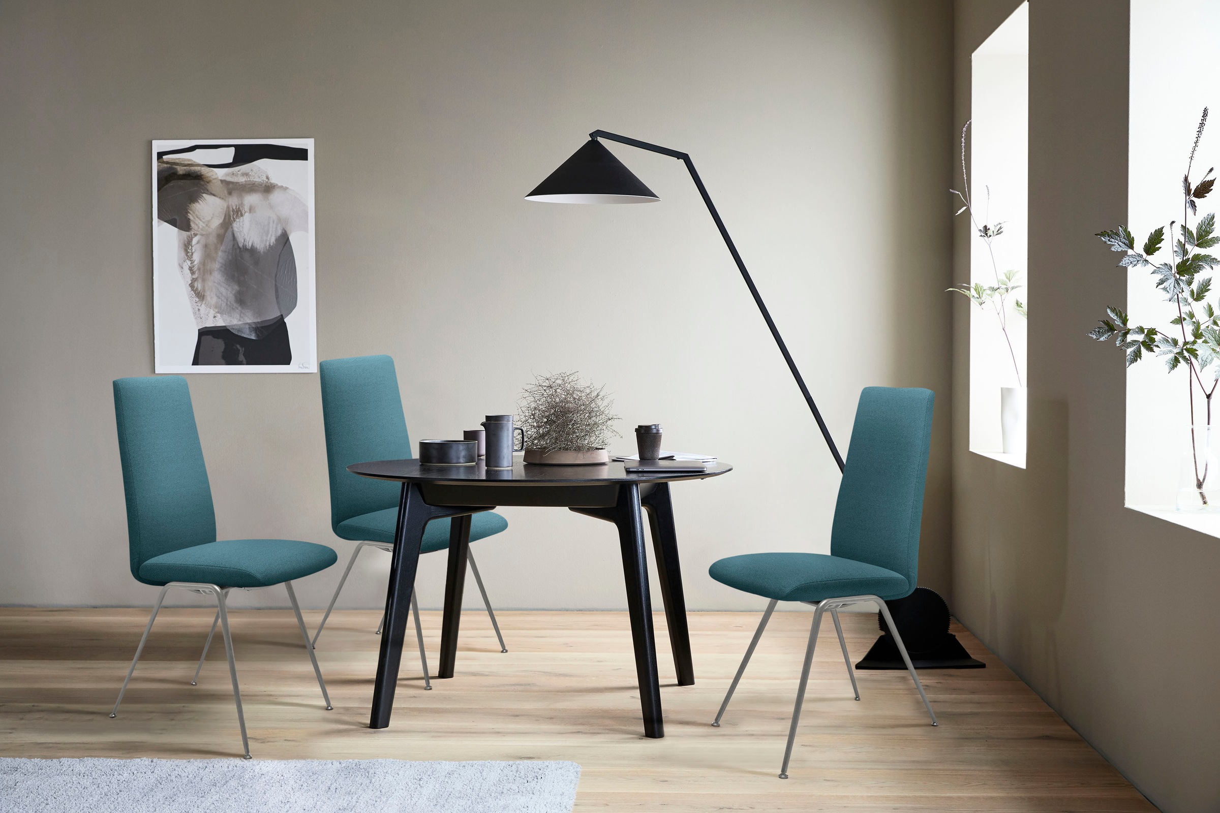 Stressless® Polsterstuhl »Laurel«, ROHLEDER Stoff Q2 FARON, High Back, Größe L, mit Beinen aus Stahl in Chrom matt