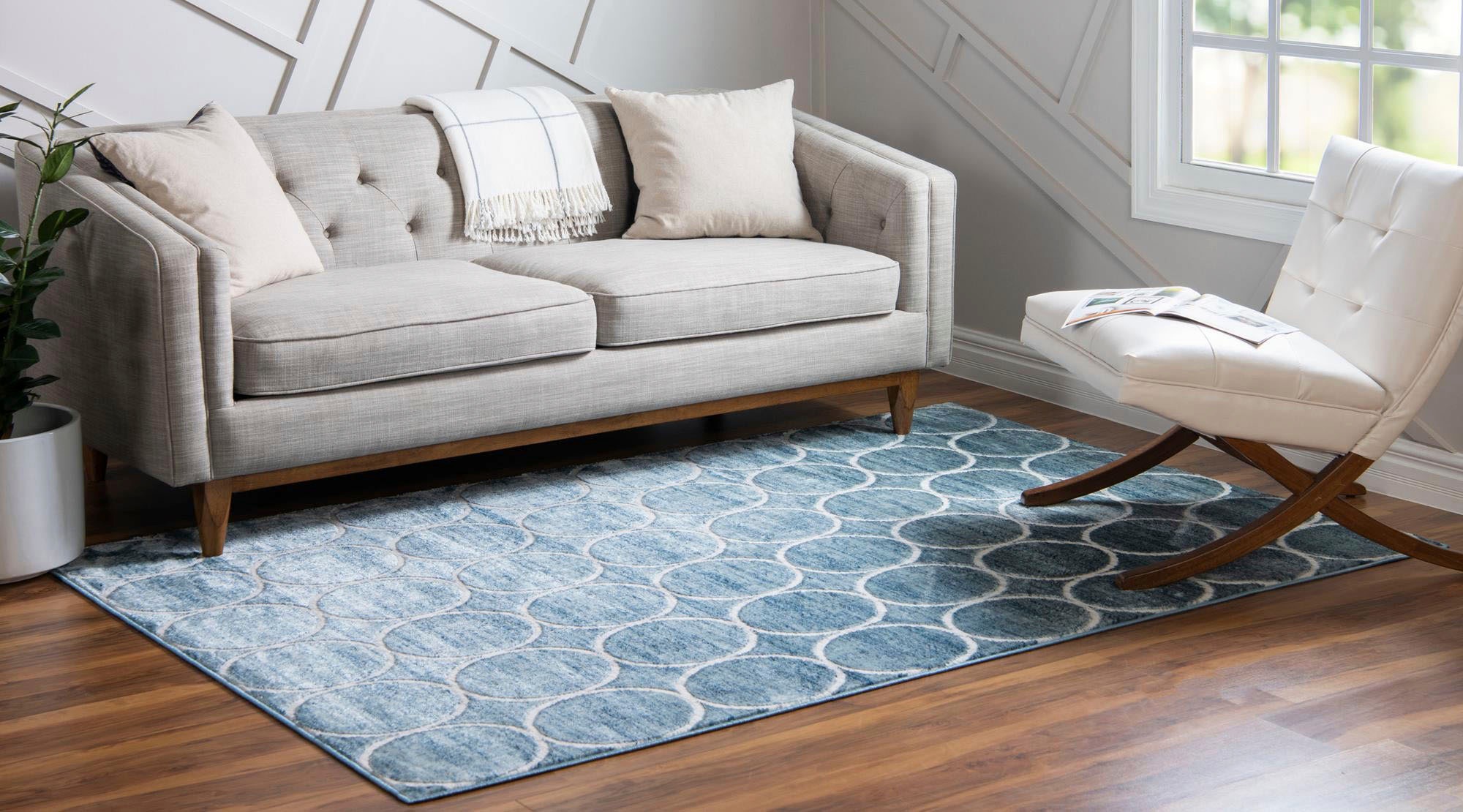 Myflair Möbel & Accessoires Teppich »Titan Trellis Lagerräumung«, rechteckig, 13 mm Höhe, Kurzflor, gewebt, modernes Design, Motiv Kreise