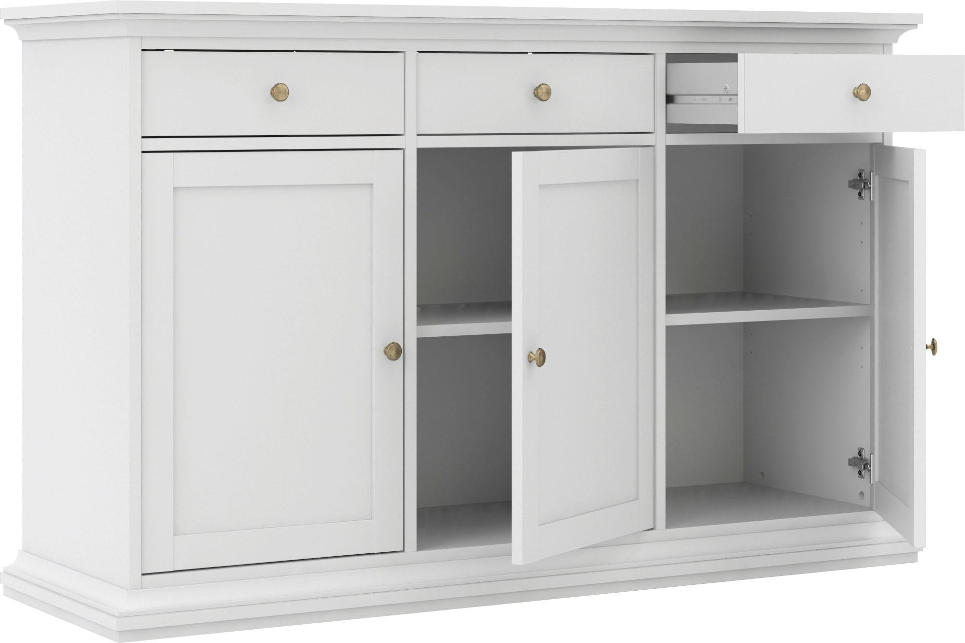 Home affaire Kommode »Paris«, mit vielen Staurammöglichkeiten und einer Rahmenoptik, Breite 143,7 cm