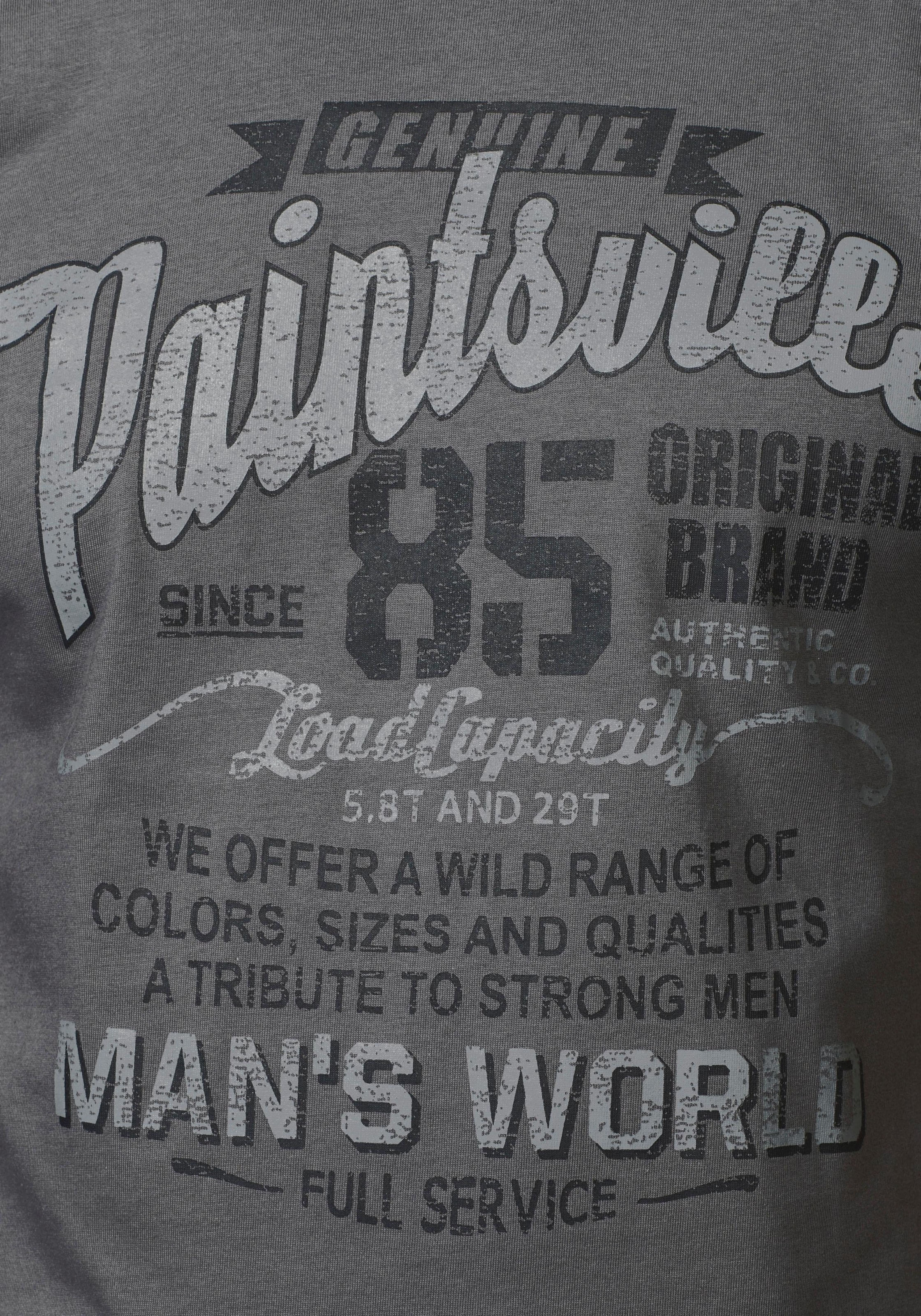 Man's World T-Shirt Kurzarm,  mit stylischem Print,  Rundhalsausschnitt,  aus Baumwolle