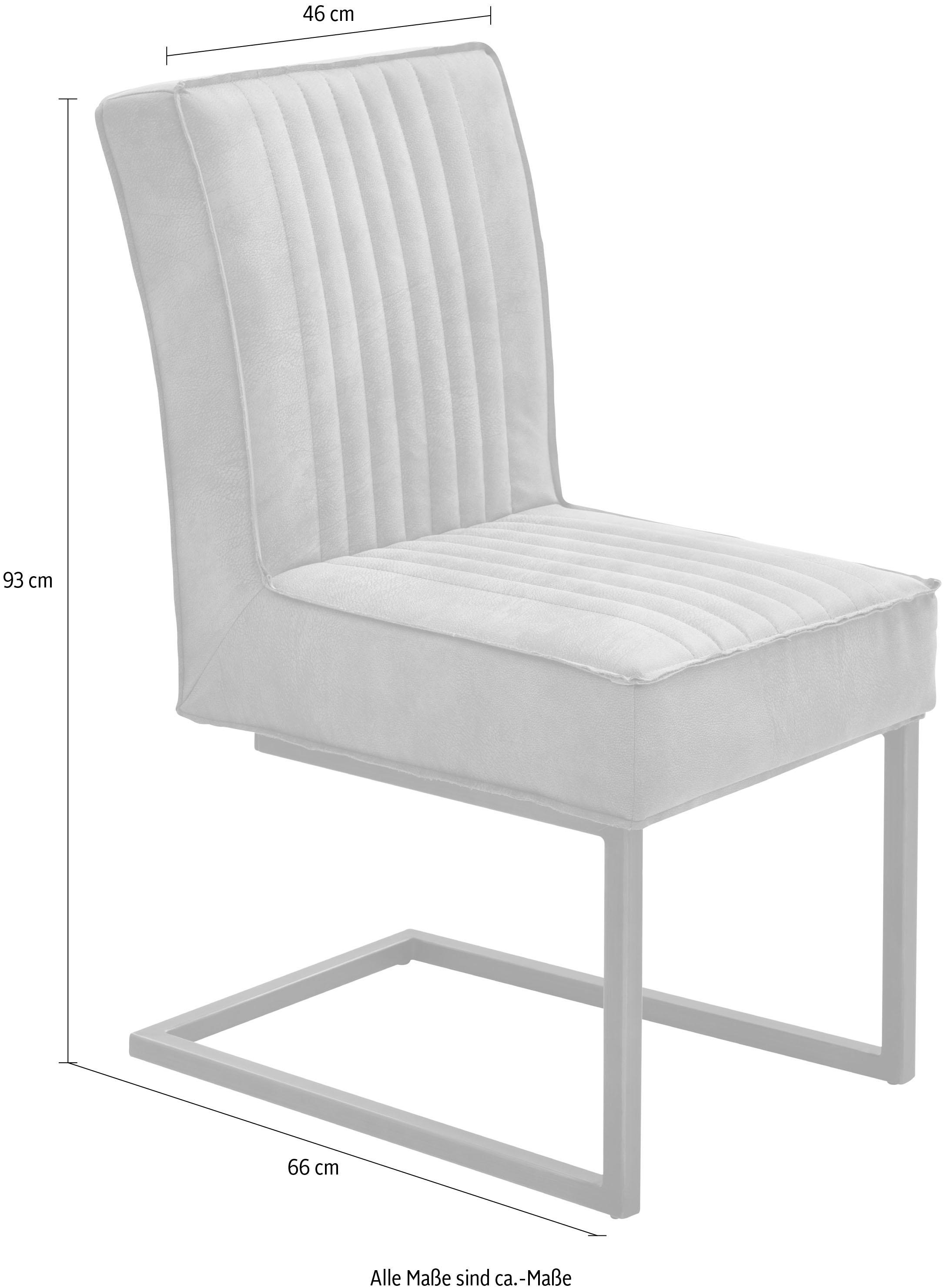 Home affaire Stuhl »David« (Set) 2 Stk. Microfaser mit bequemer Federkernpo günstig online kaufen