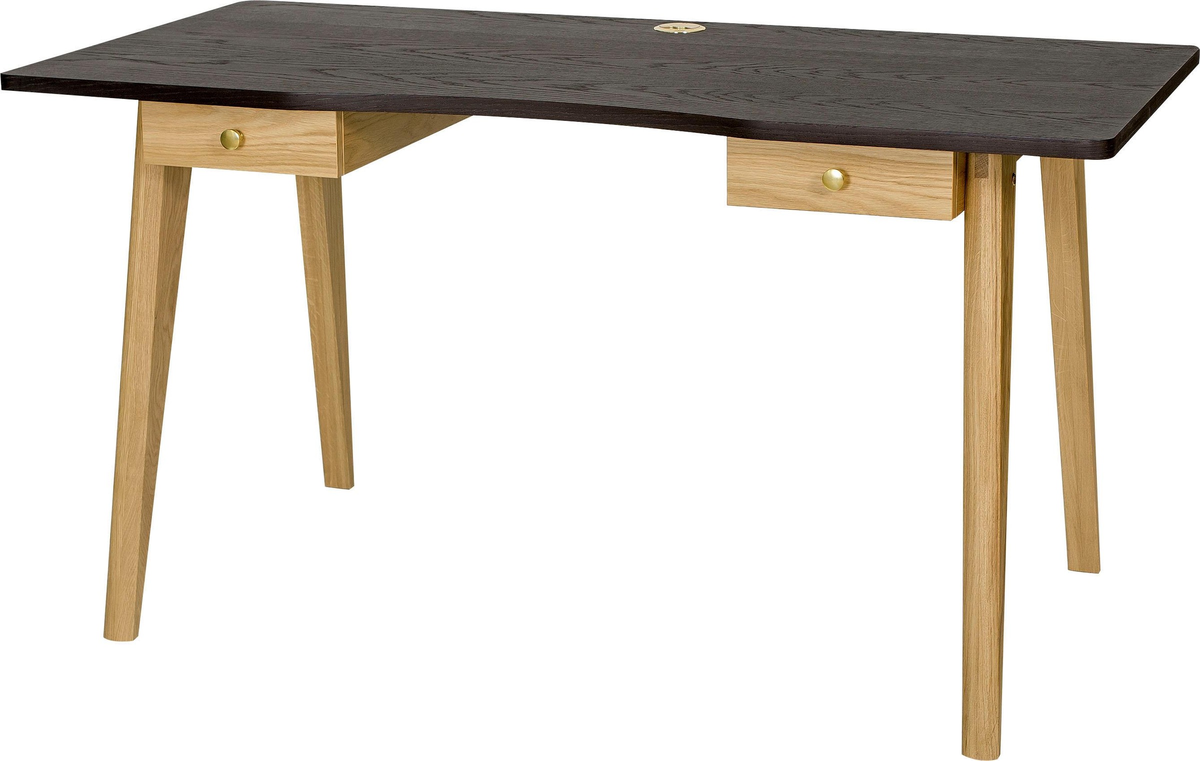 Woodman Schreibtisch »Peer«, im skandinavian Design, Tischbeine aus massiver Eiche