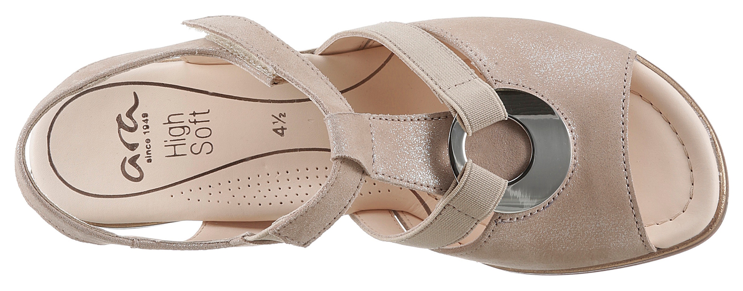 Ara Sandalette »LUGANO«, Sommerschuh, Sandale, Blockabsatz, mit Gummizug und Klettverschluss