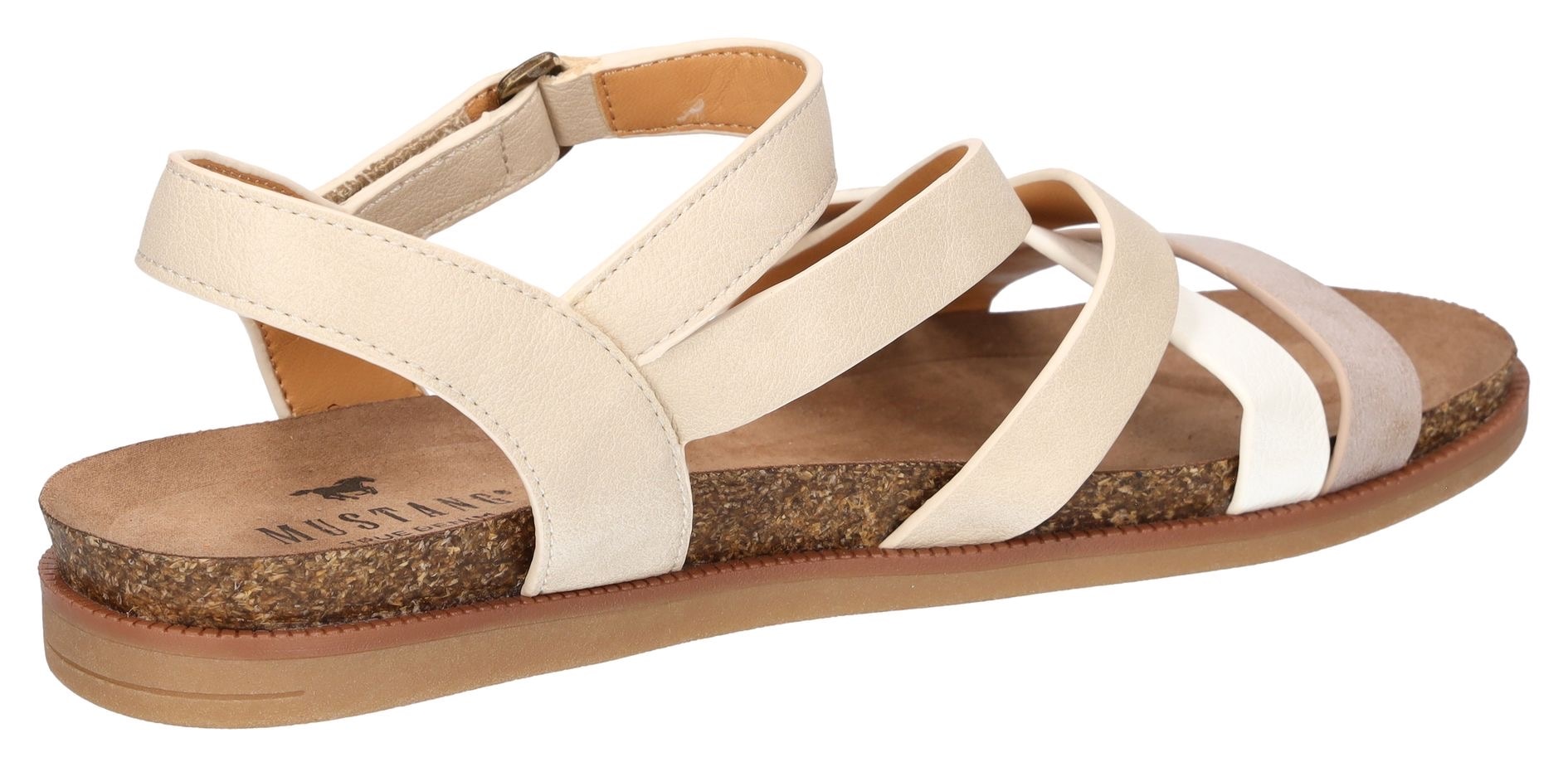 Mustang Shoes Riemchensandale, Barfußschuh, Klettschuh, Sommerschuh mit Tieffußbett