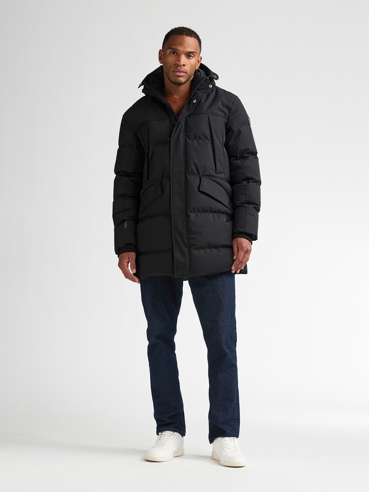 Petrol Industries Parka mit Kapuze mit Steppnähten und Kapuze, warm wattiert, matte Optik