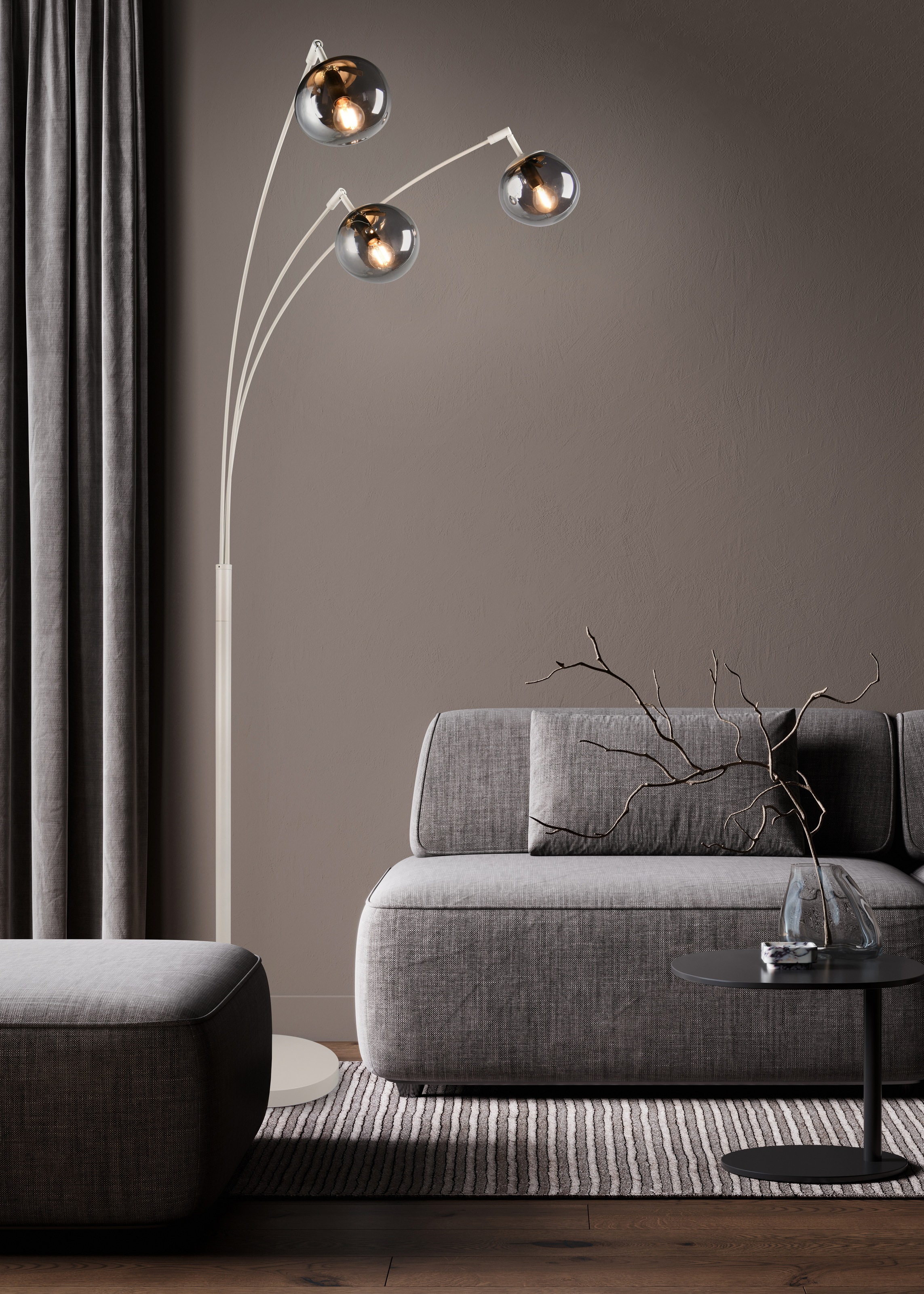s.Oliver Stehlampe »ANJELLA, Stehleuchte exkl 3x E14 max 10W, in warm grey günstig online kaufen