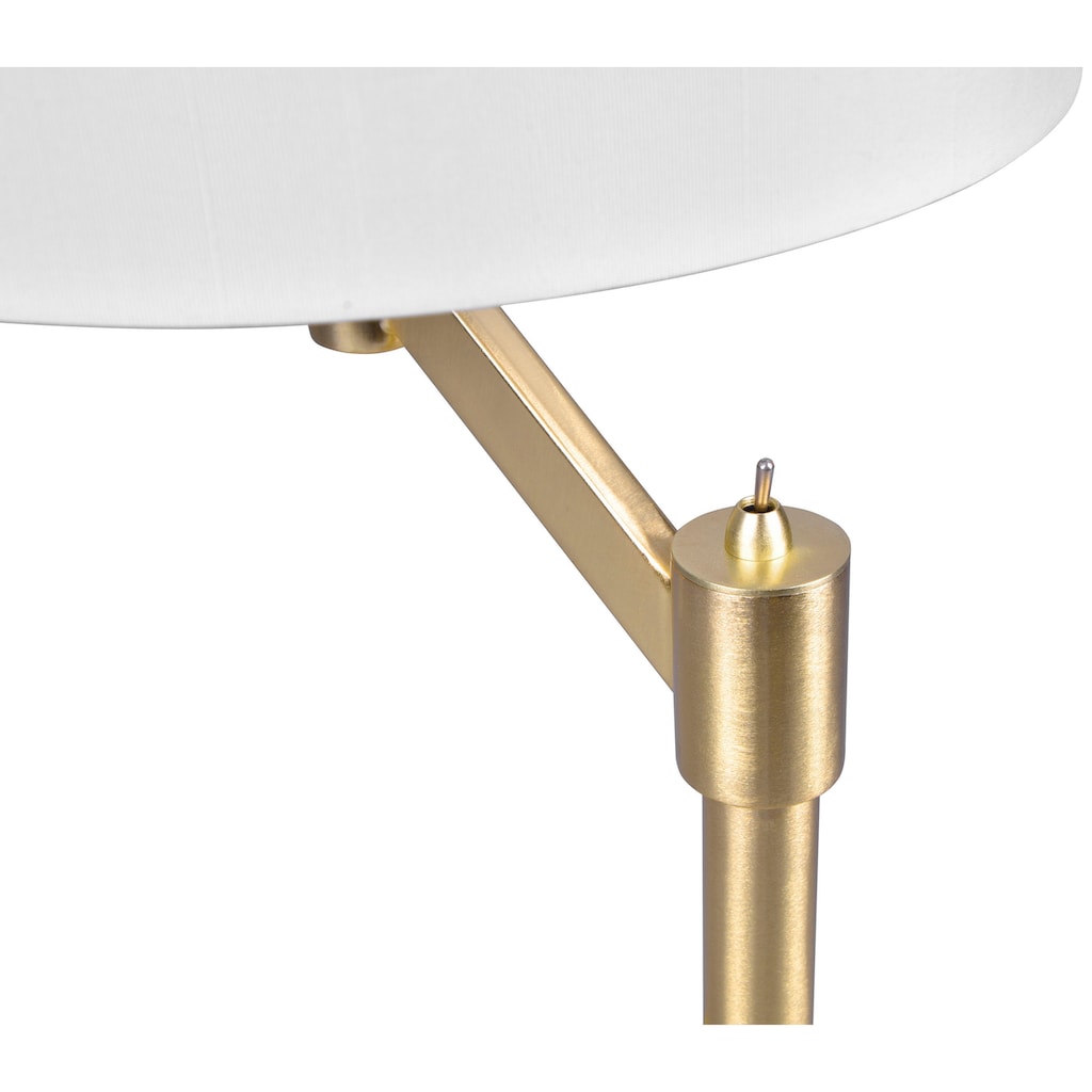 TRIO Leuchten Schreibtischlampe »Cassio«, 1 flammig-flammig, Nachttischlampe Stoffschirm exkl 1x E27 LM, Höhe 48cm, Kippschalter