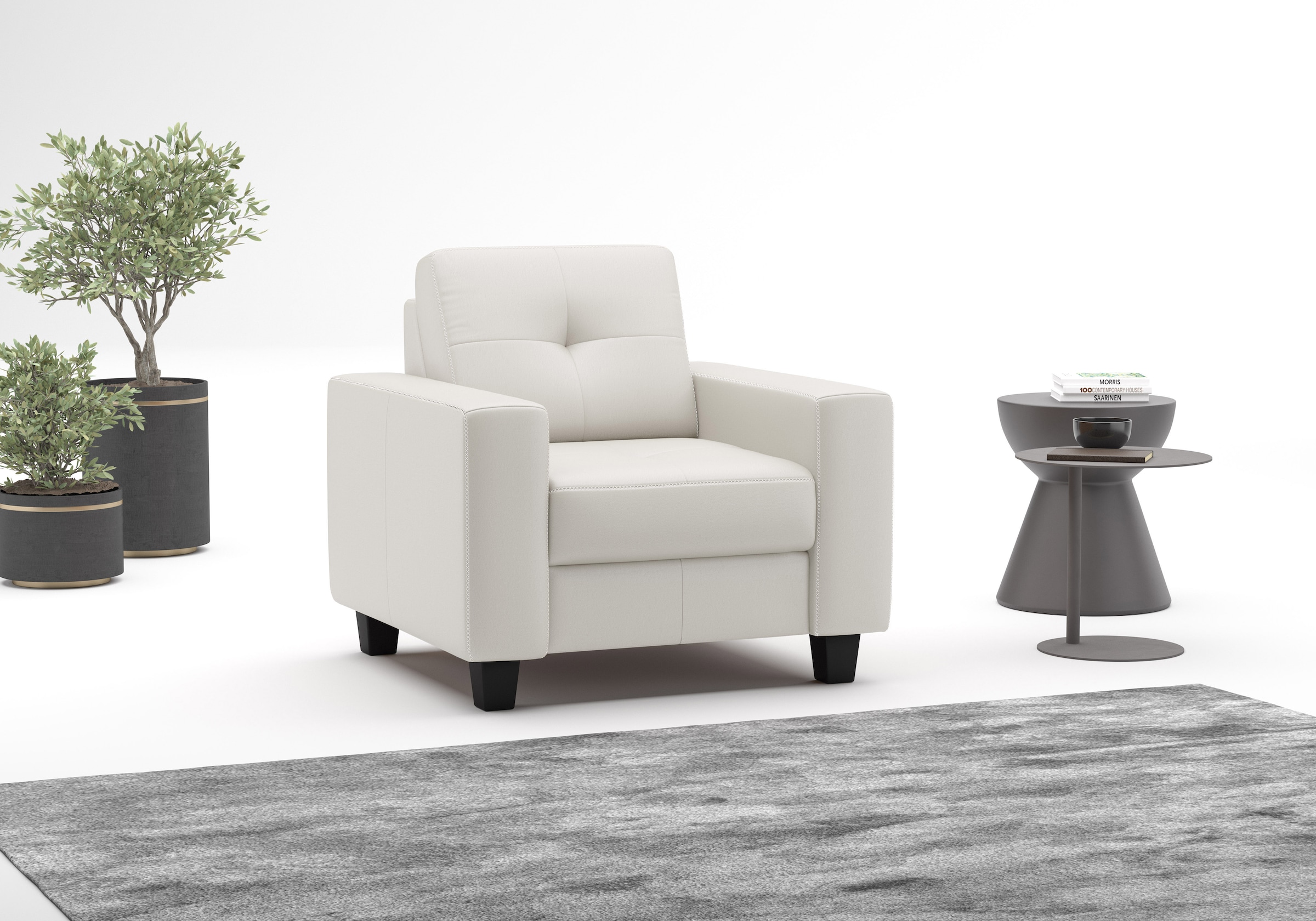 Home affaire Sessel »Varese« Kreuznaht in beige günstig online kaufen