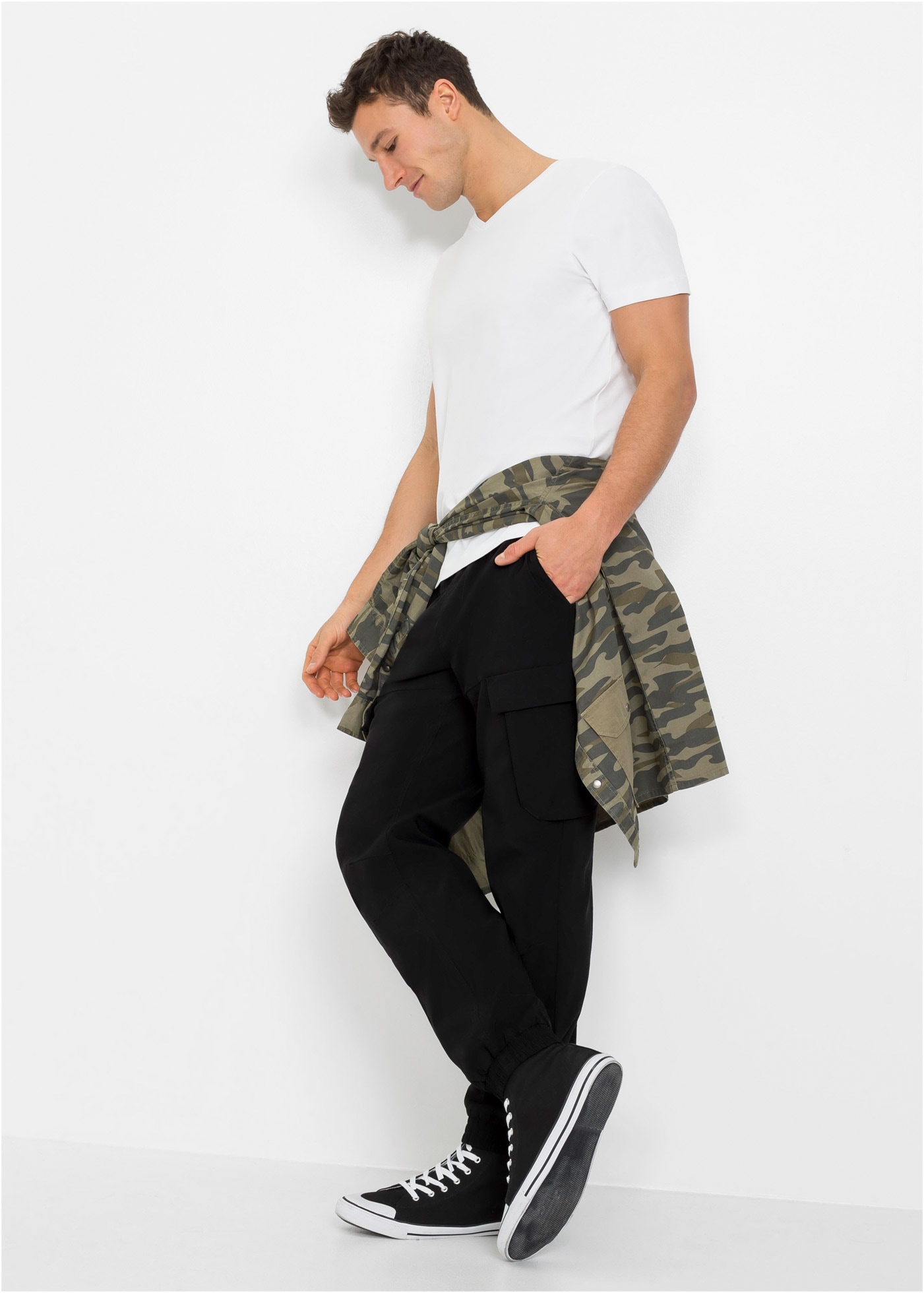 bonprix Schlupfhose  aus Stretch-Material, in Bengalin-Qualität, Regular Fit