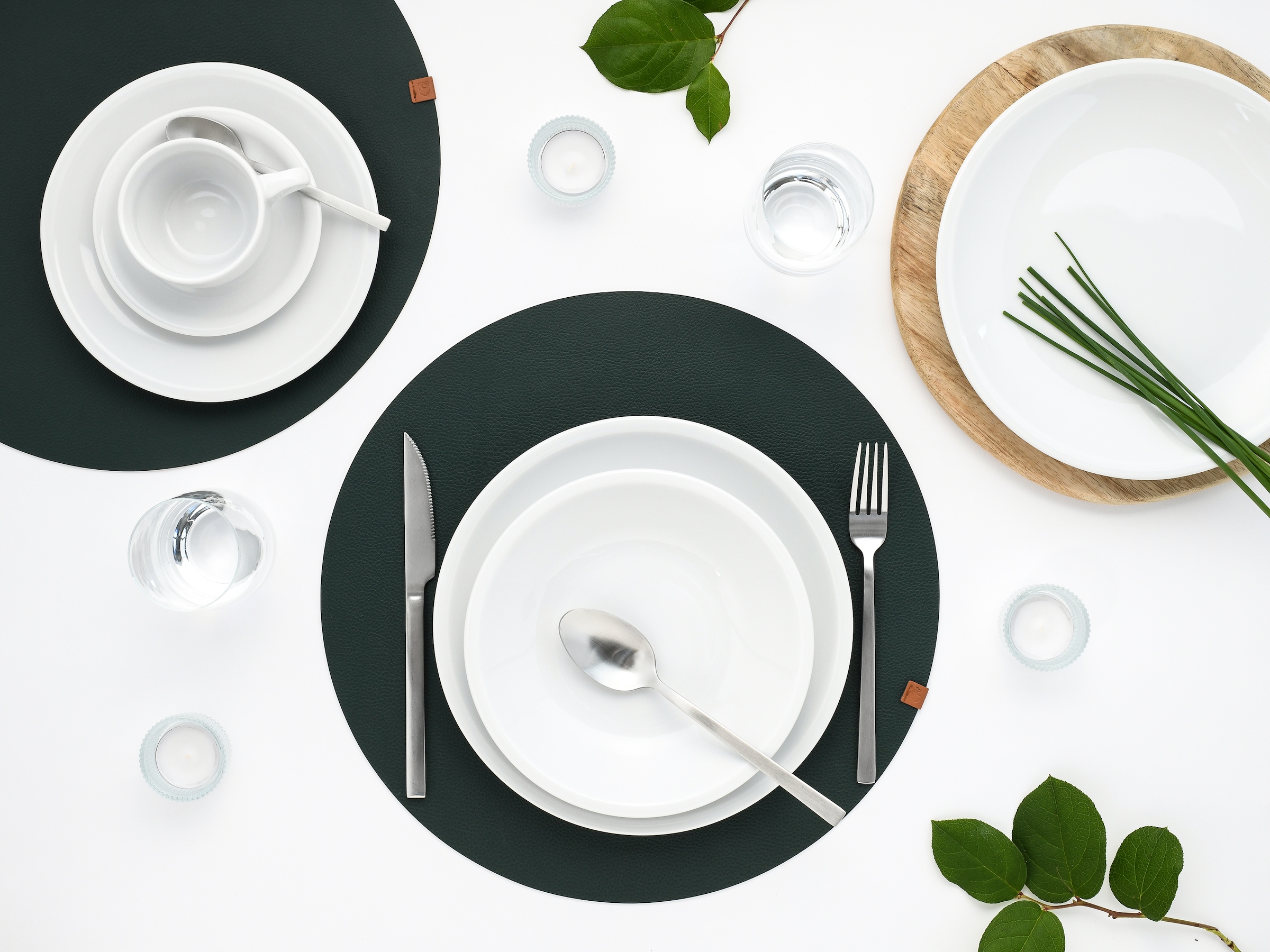 CreaTable Kombiservice »Milano Weiss, Service 30-tlg.« Daily Use, Minimalistischer Stil