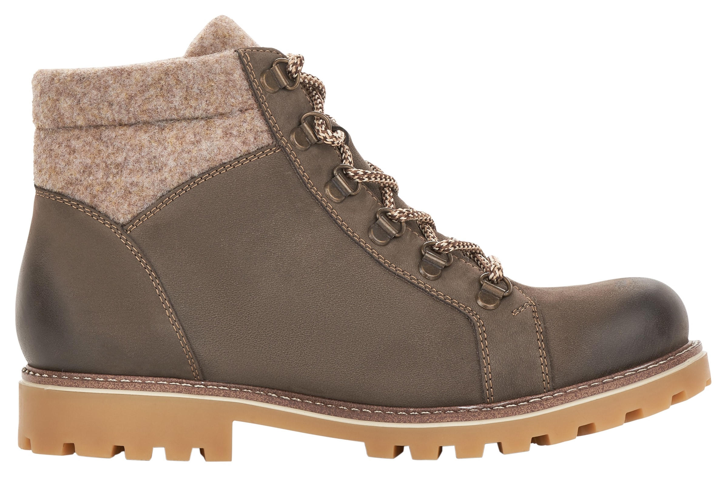 Remonte Winterboots, Blockabsatz, Outdoorschuh, Schnürschuh im trendigen Bergsteiger-Look