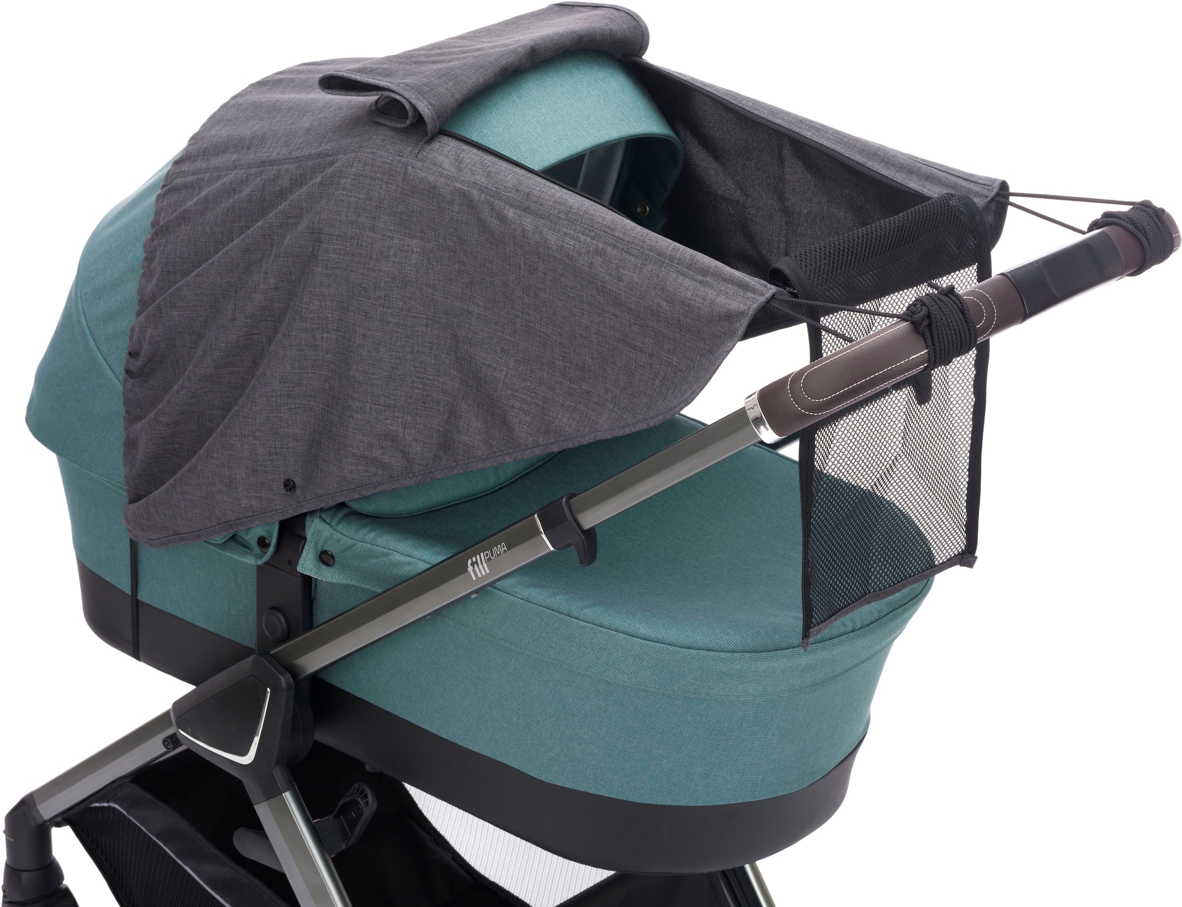 Fillikid Kinderwagen-Sonnenschutzhülle »Sonnenschutz Deluxe, grau melange«, für Kinderwagen & Buggys