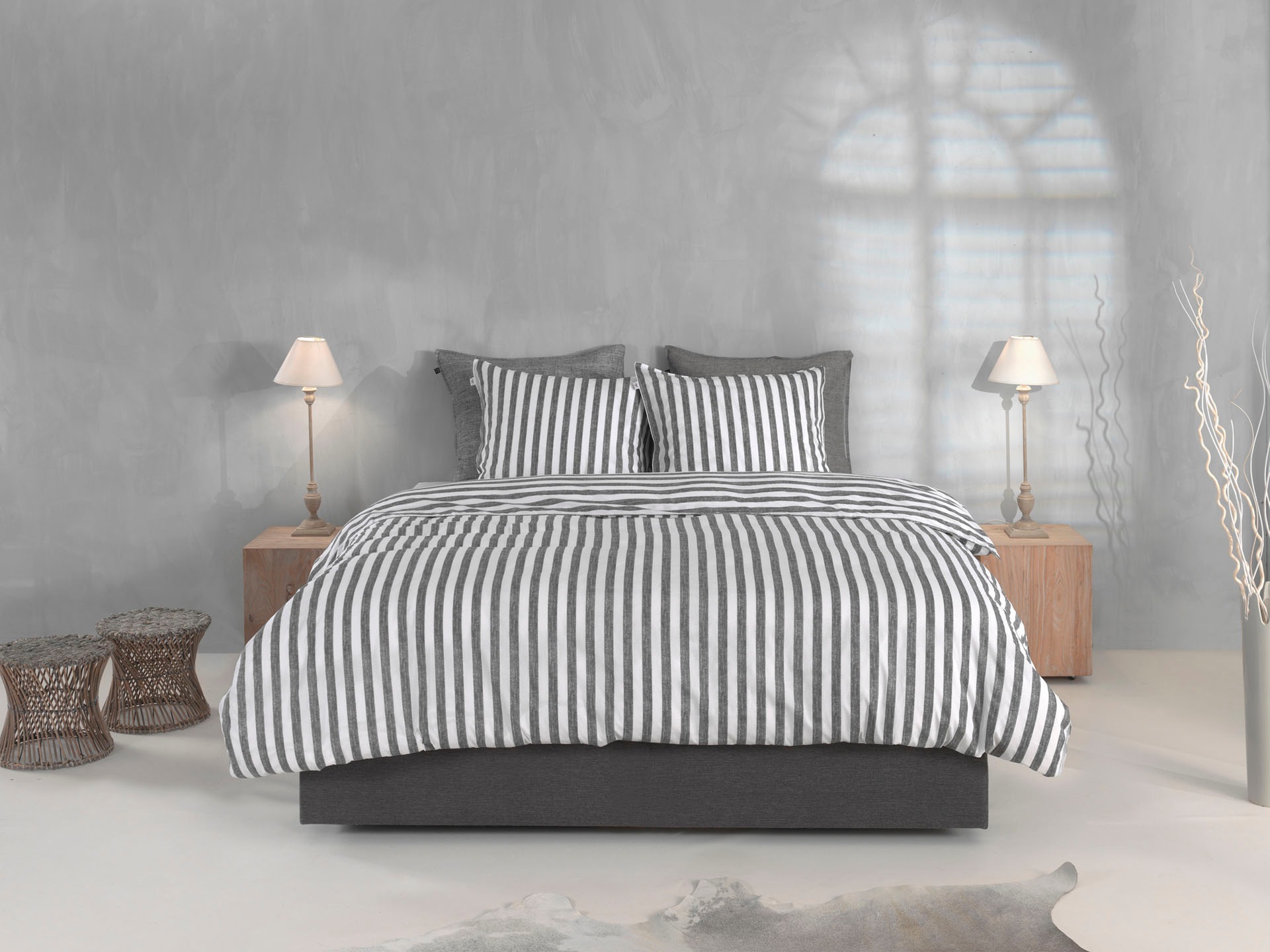 ZO HOME Bettwäsche »Banda-di-Lino« 2 Stk. tlg. Bettwäsche aus 100% Baumwoll günstig online kaufen