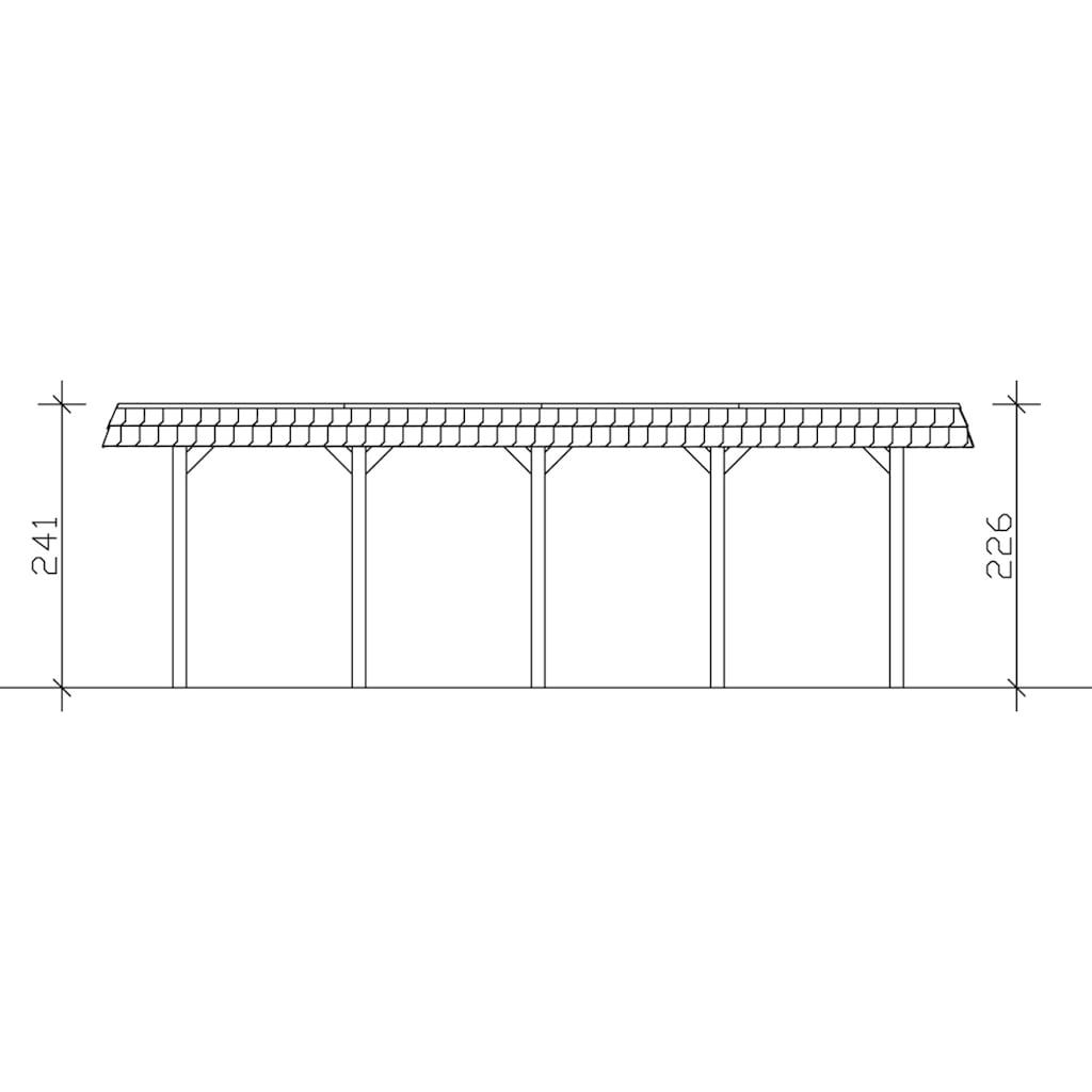 Skanholz Einzelcarport »Spreewald«, Fichtenholz, 285 cm, grün