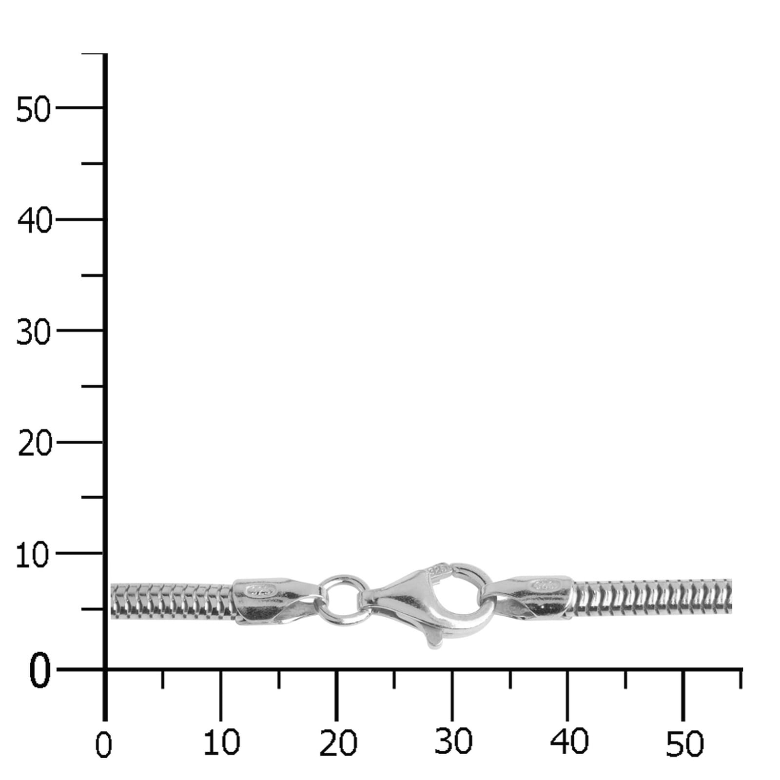 OSTSEE-SCHMUCK Silberkette »Ostsee-Schmuck Kette Schlange 3,0 mm Kette Schlange 3,0 mm«, (1 tlg.)