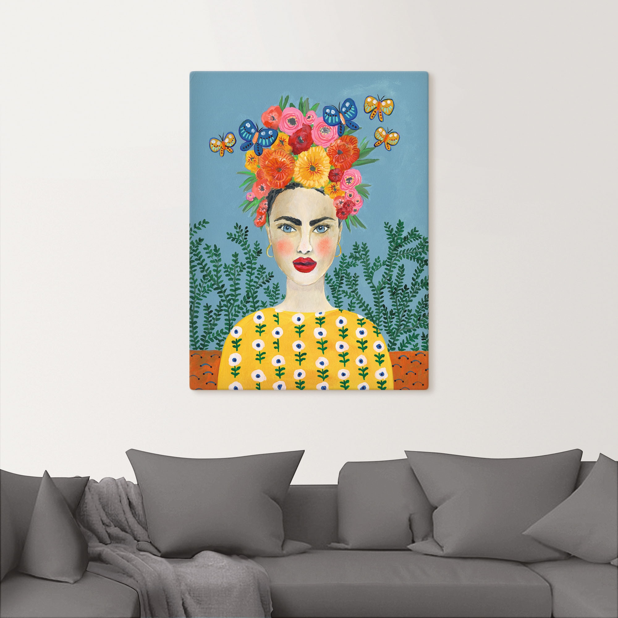 Artland Wandbild »Frida-Kopfschmuck I«, Bilder von Frauen, (1 St.), als Leinwandbild, Poster, Wandaufkleber in verschied. Größen