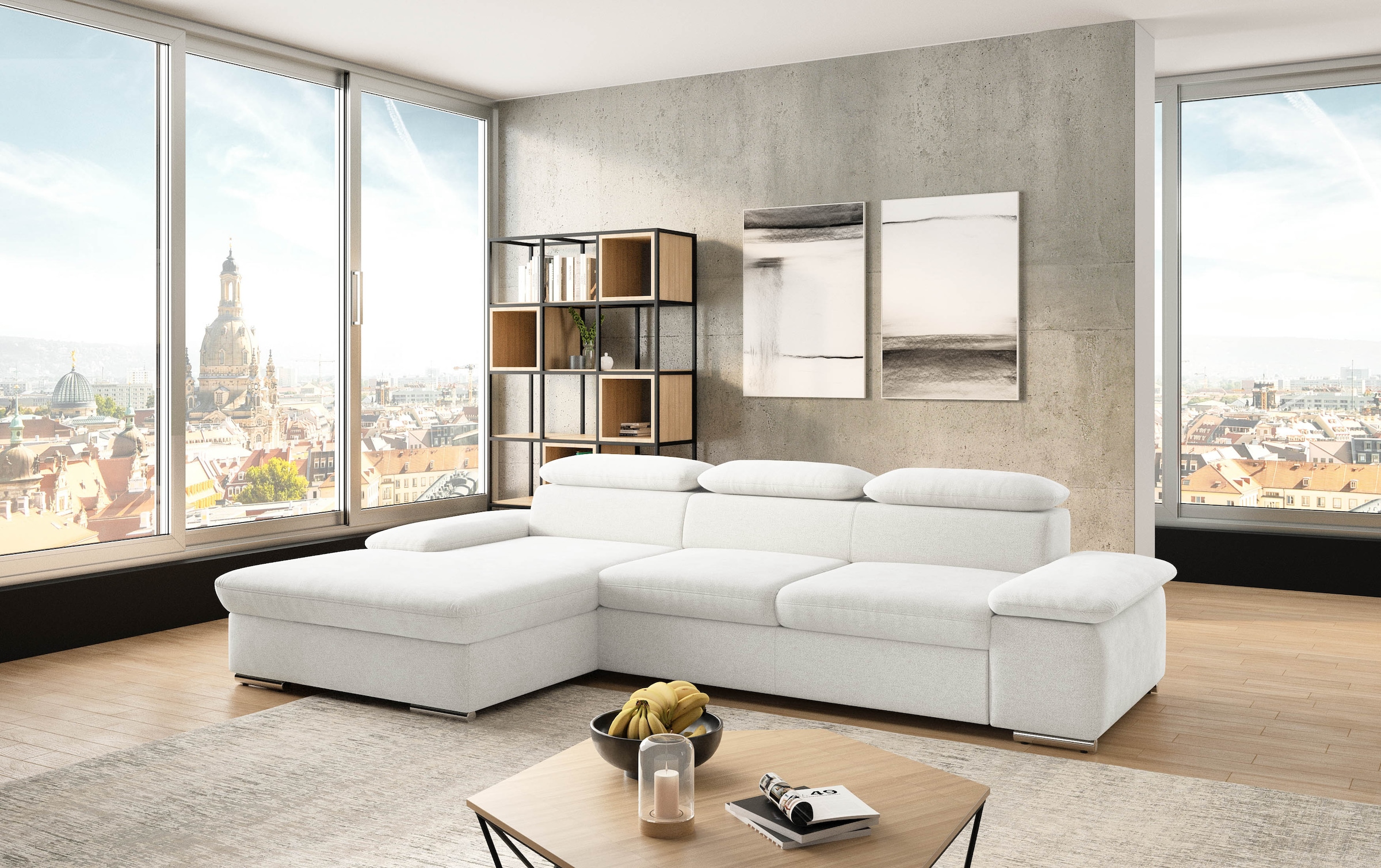 sit&more Ecksofa »Valantine L-Form«, inkl. Kopf- und Armteilverstellung, wa günstig online kaufen