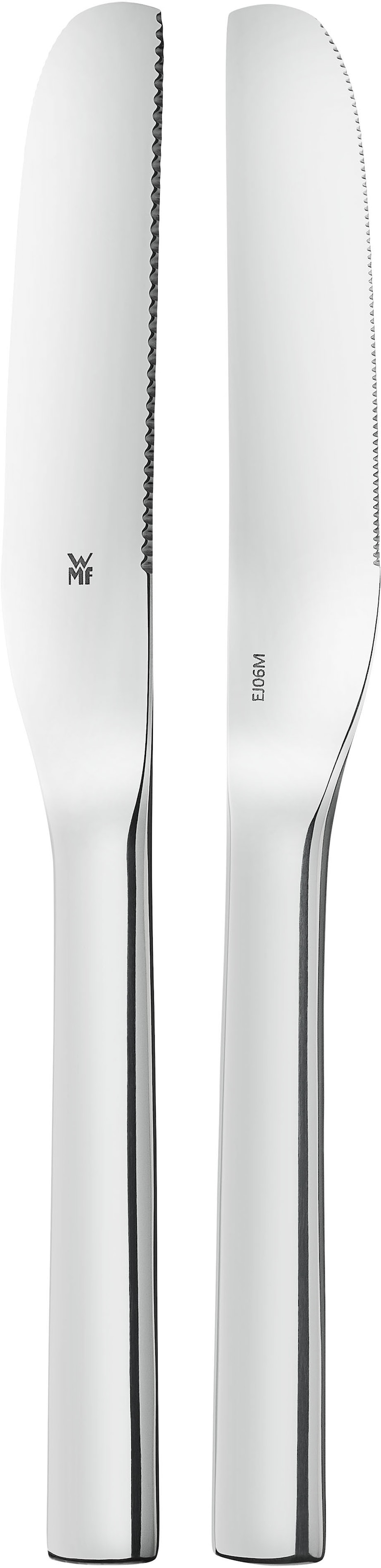 WMF Besteck-Set »Nuova«, (Set, 2 tlg.), 2-tlg., Wellenschliff, 19,5 cm, Cromargan Edelstahl rostfrei 18/10