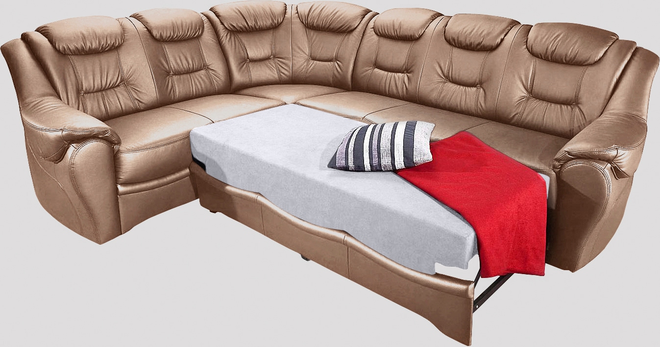sit&more Ecksofa »Bellevue L-Form«, wahlweise mit Bettfunktion