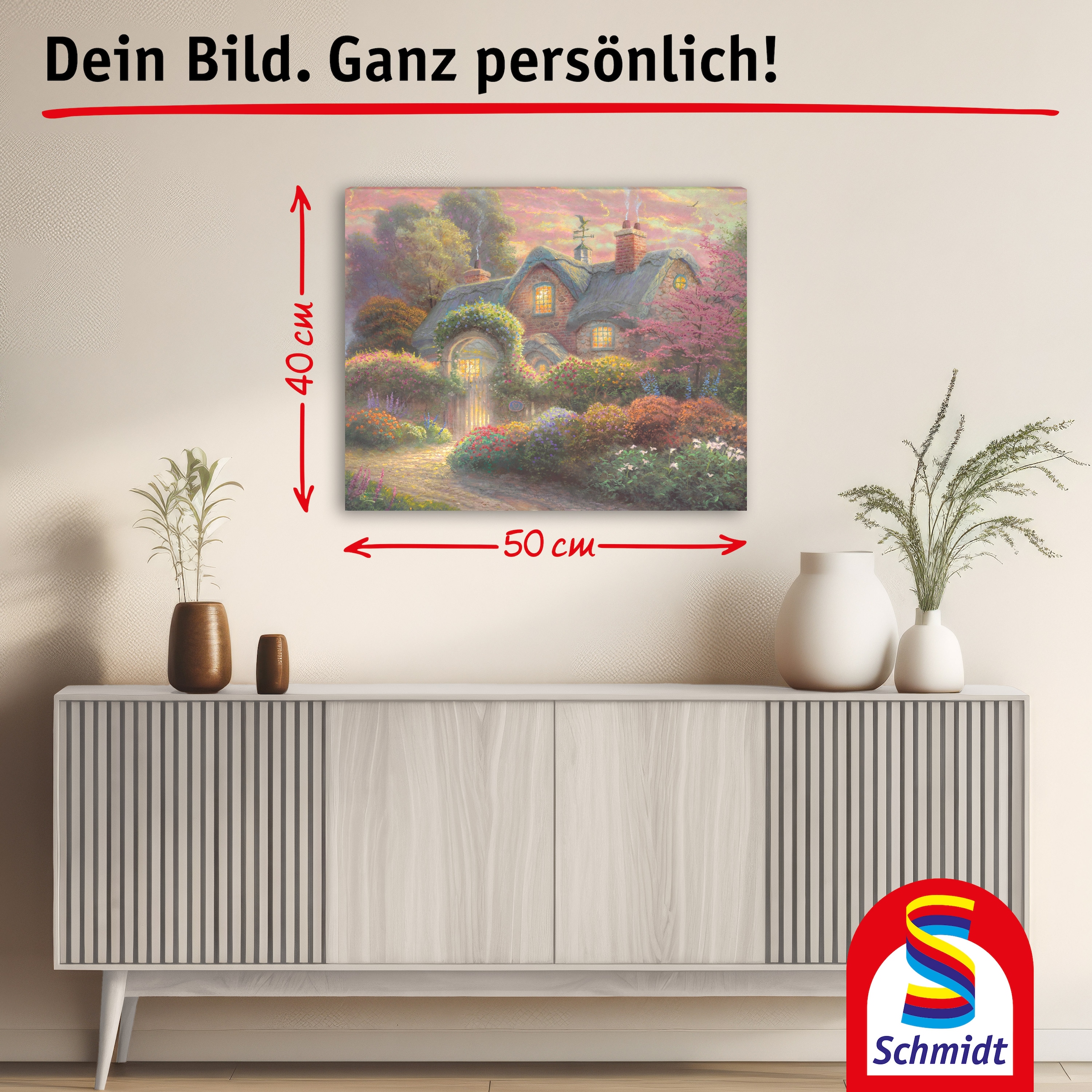 Schmidt Spiele Malvorlage »MyArtNoble, Thomas Kinkade, Malset Rosebud Cottage«