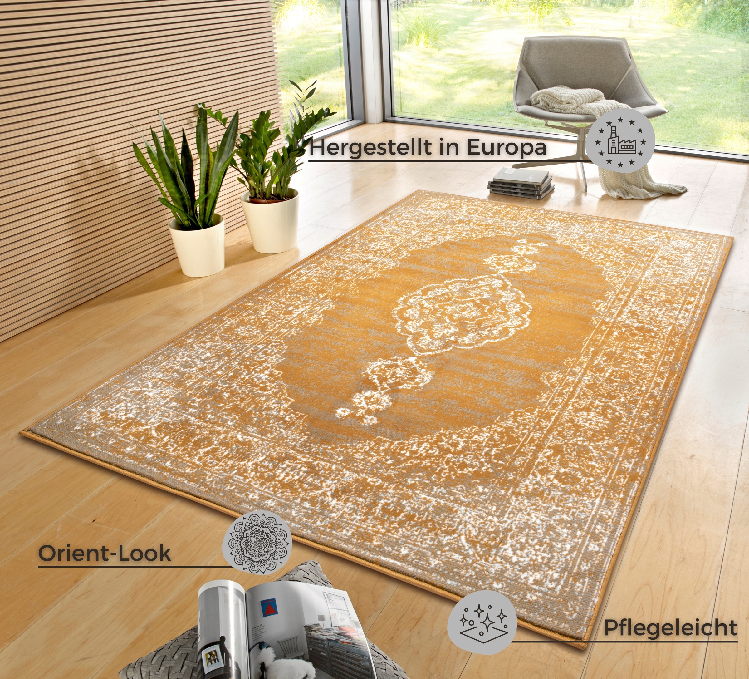 HANSE Home Teppich »Meridional«, rechteckig, 9 mm Höhe, Orientalisch, Orient, Kurzflor, Wohnzimmer, Schlafzimmer, Vintage