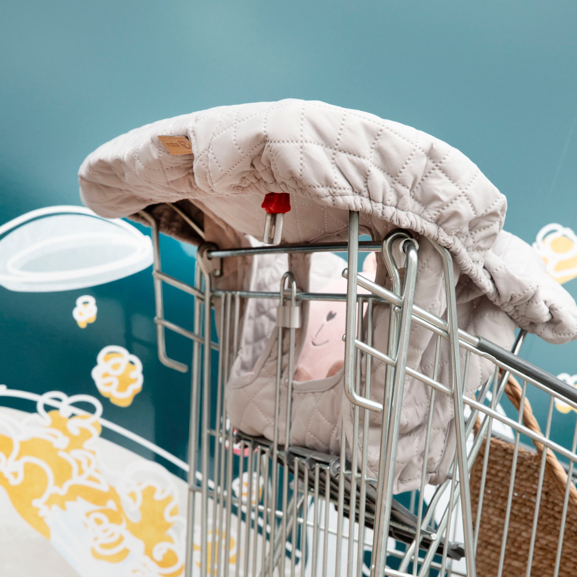 roba® Tragetuch »Style, anthrazit«, Einkaufswagenschutz inkl. Tragerucksack