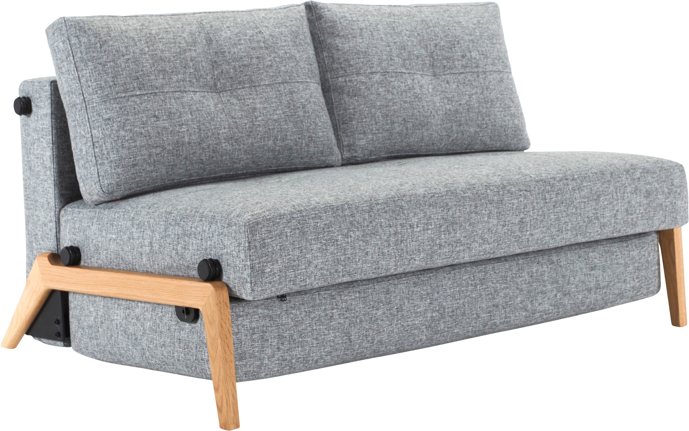 INNOVATION LIVING ™ Schlafsofa »Cubed«, Kompaktes Klappsofa mit Füßen aus Eiche