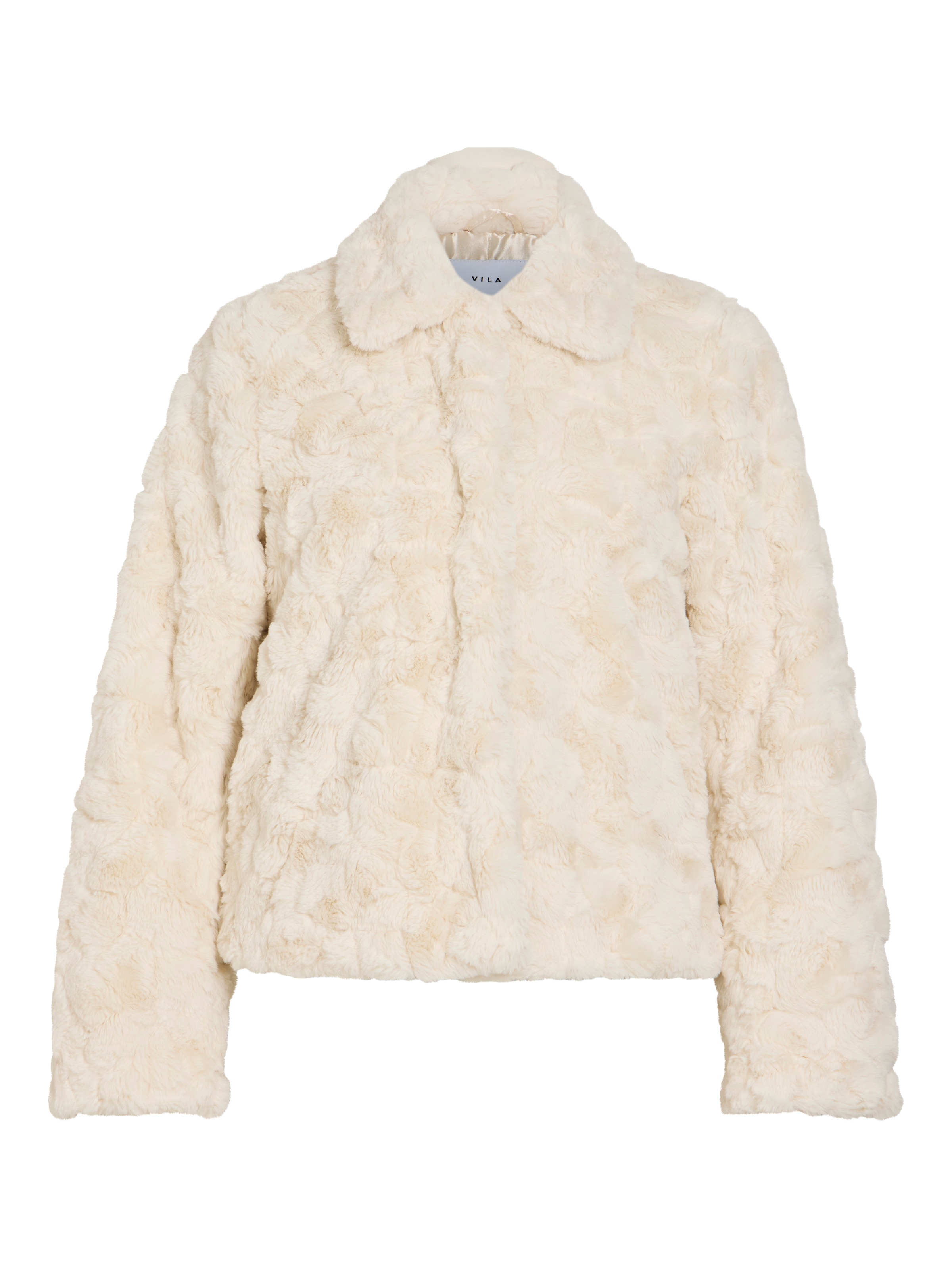 Vila Kurzjacke »VIDORTE NEW L/S JACKET/PB« Aus Kunstfell mit Knopfleiste