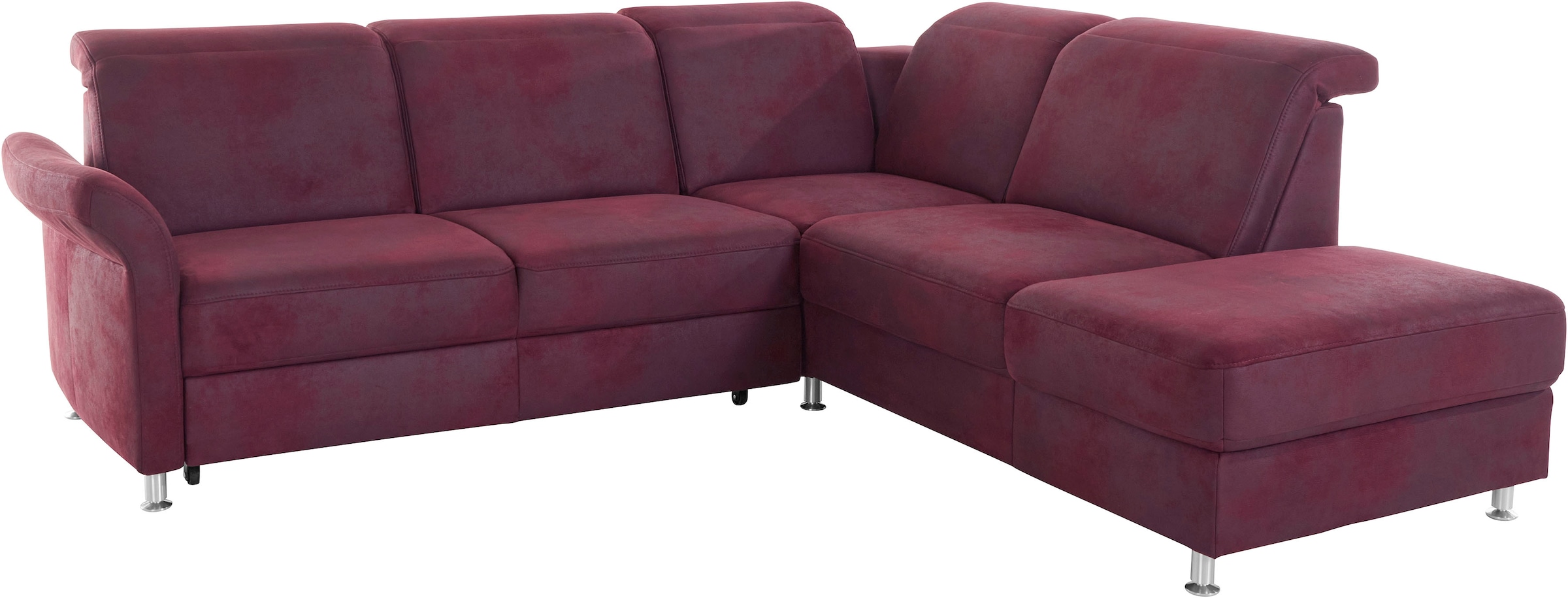 sit&more Ecksofa »Darwin L-Form«, inklusive Federkern, wahlweise mit Kopfteilverstellung, Bettfunktion