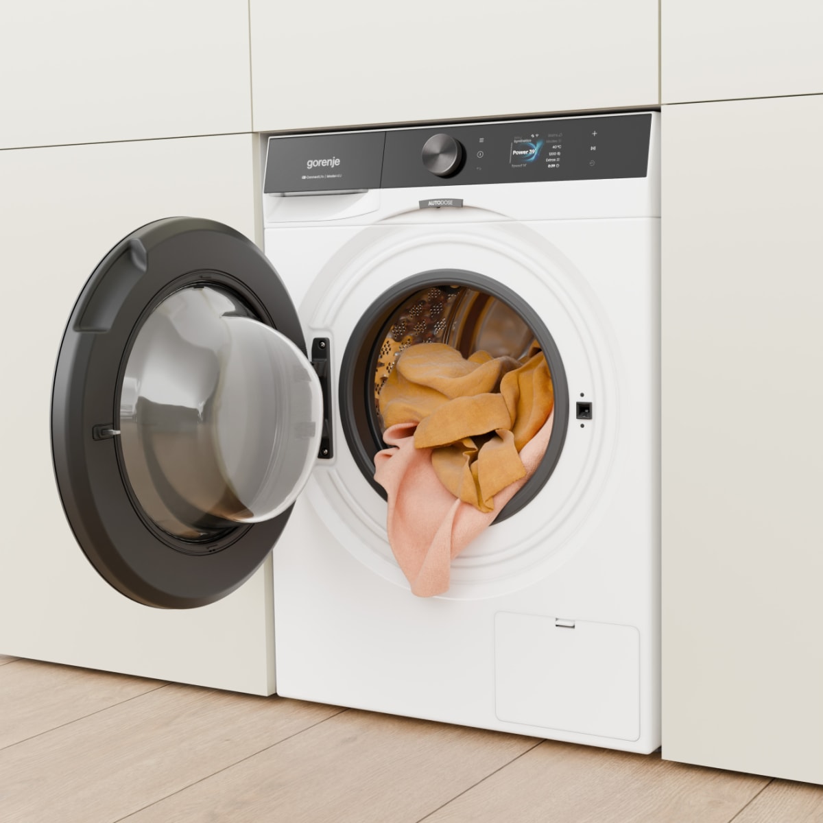 GORENJE Waschmaschine G800 »WG814A5T4« 10 kg 1400 U/min 50% besser als Energieklasse A, farbiges TFT-Display, Auto-Dosierung