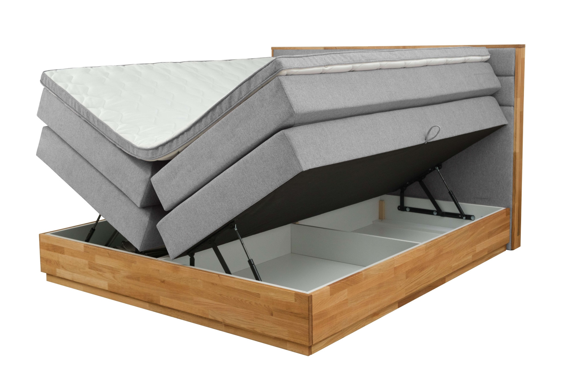 Home affaire Boxspringbett »Evelina, Doppelbett, Polsterbett, Komfortbett, 160 & 180 cm« inkl. 6 cm Topper, zwei Bettkästen, Taschen-Federkernmatratze in H3