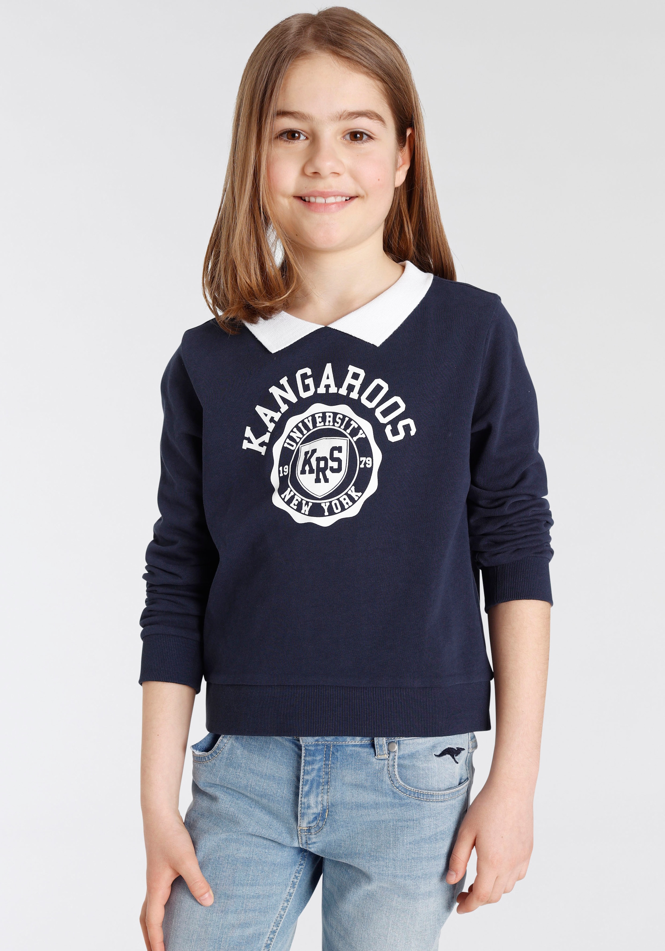 KangaROOS Sweatshirt, in kurzer Form Polokragen mit kaufen