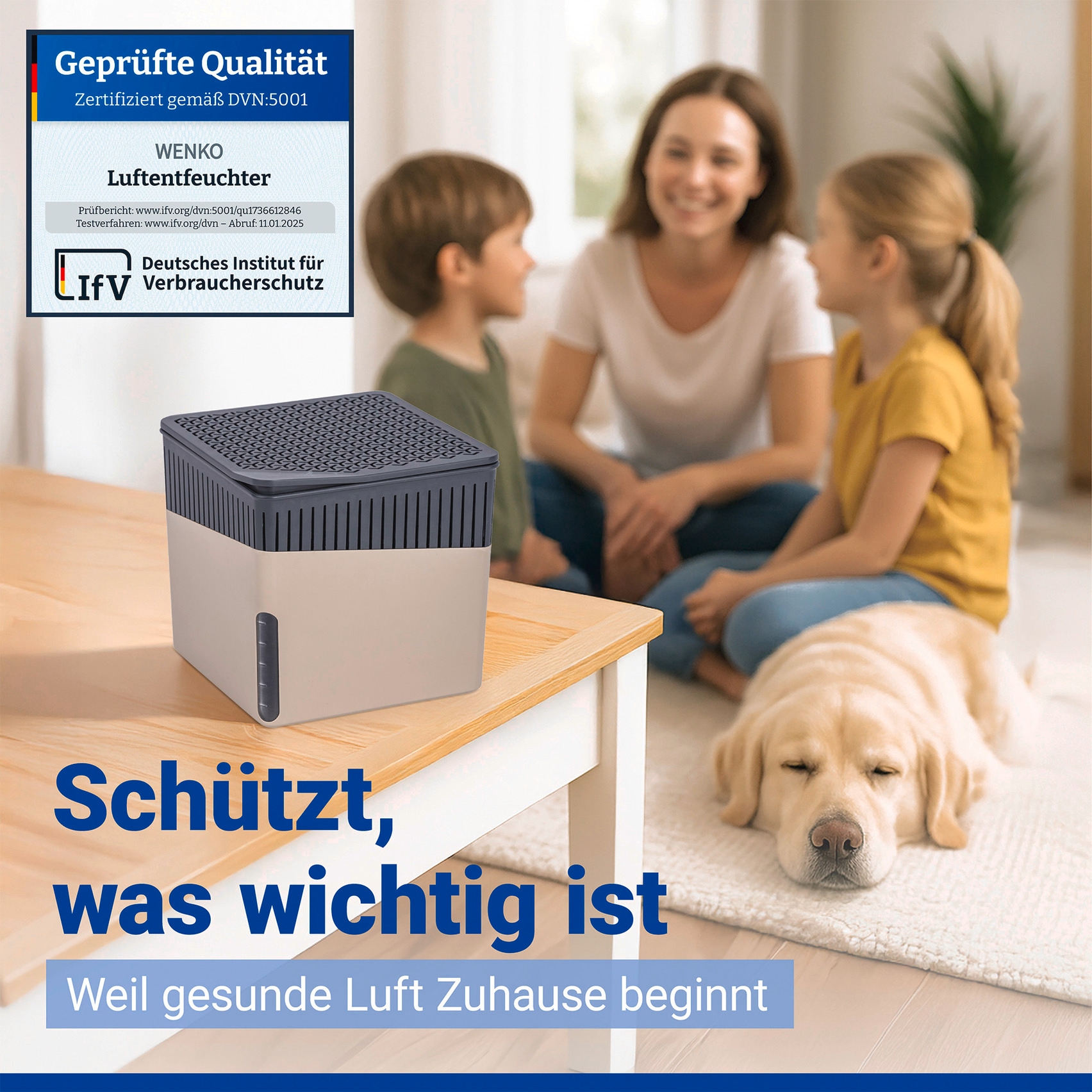 WENKO Luftentfeuchter »Cube« für 40 m³ Räume 2 x 500 g