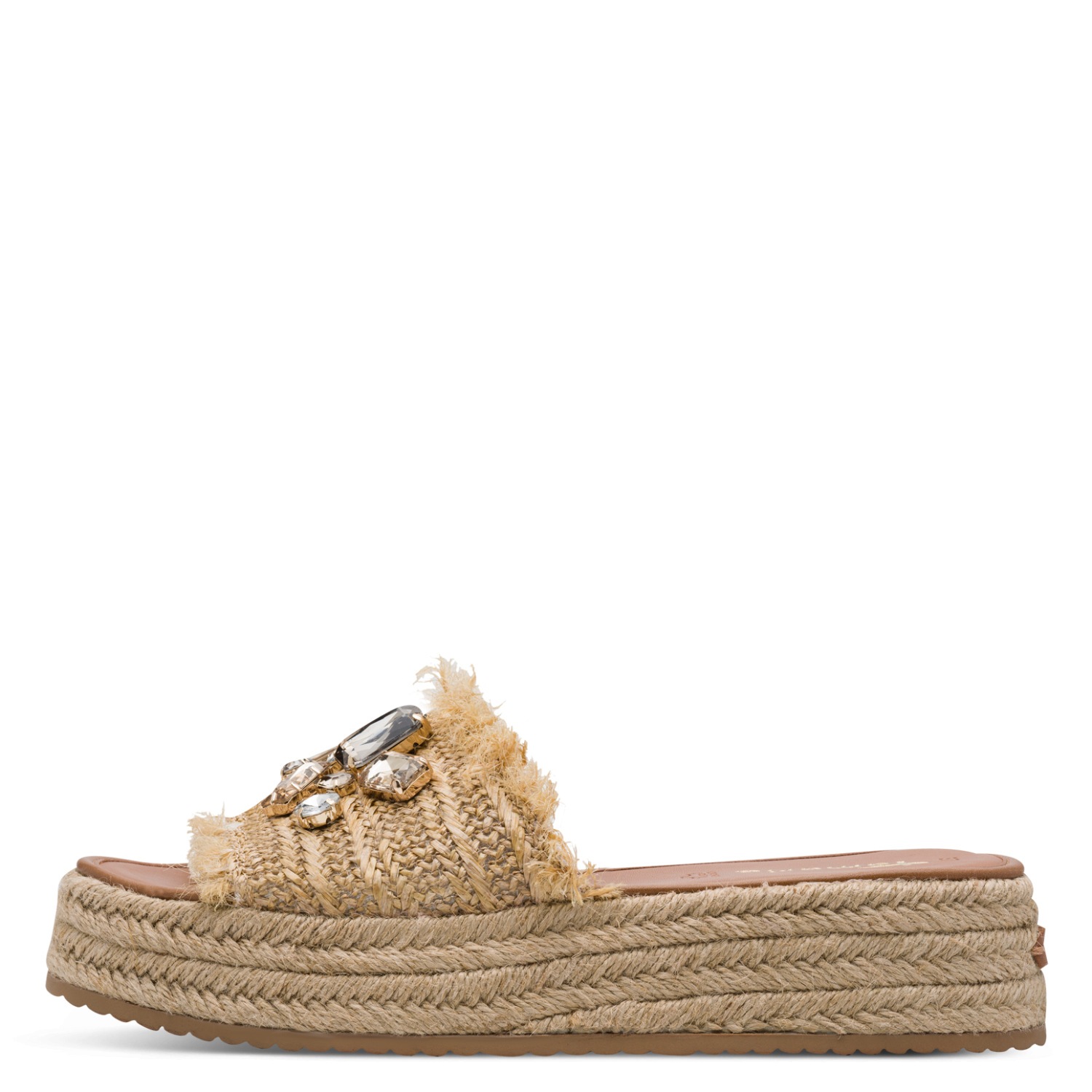 Tamaris Pantolette  Plateau, Schlüpfschuh, Sommerschuh mit funkelnden Schmucksteine