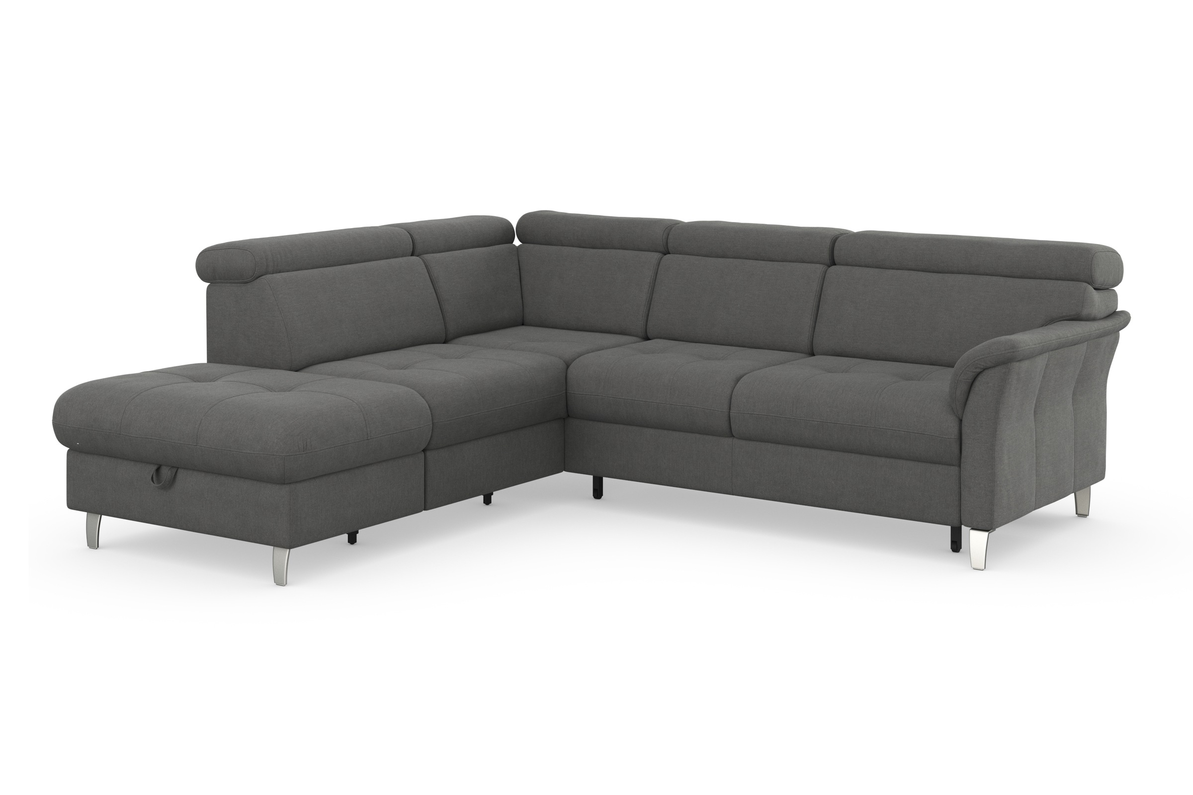 sit&more Ecksofa »Marano L-Form«, inklusive Kopfteilverstellung, wahlweise mit Bettfunktion, Bettkasten
