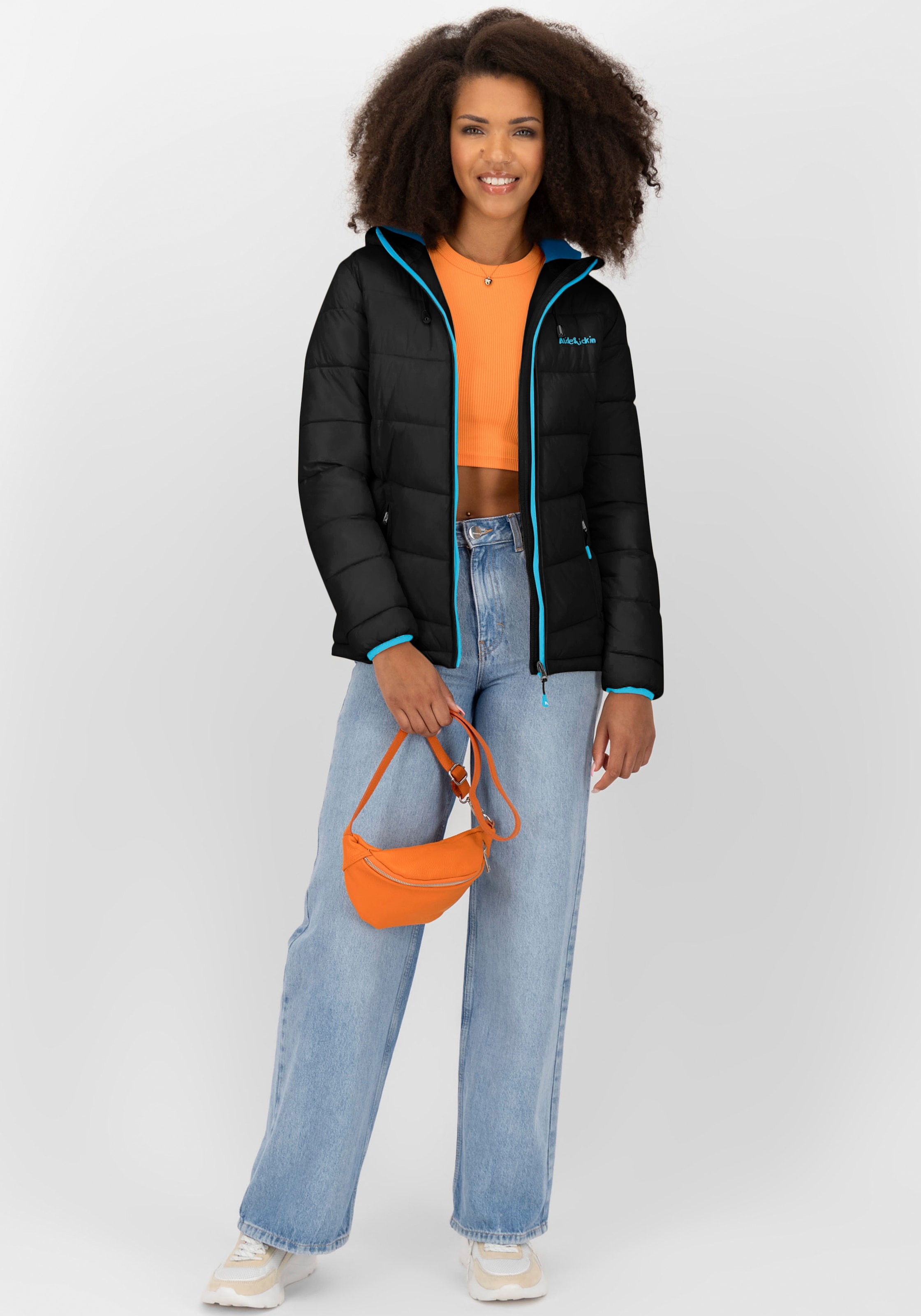 Alife & Kickin Steppjacke »AndriaAK« mit Kapuze leichte, taillierte Übergangsjacke mit breiter Steppung und Kapuze