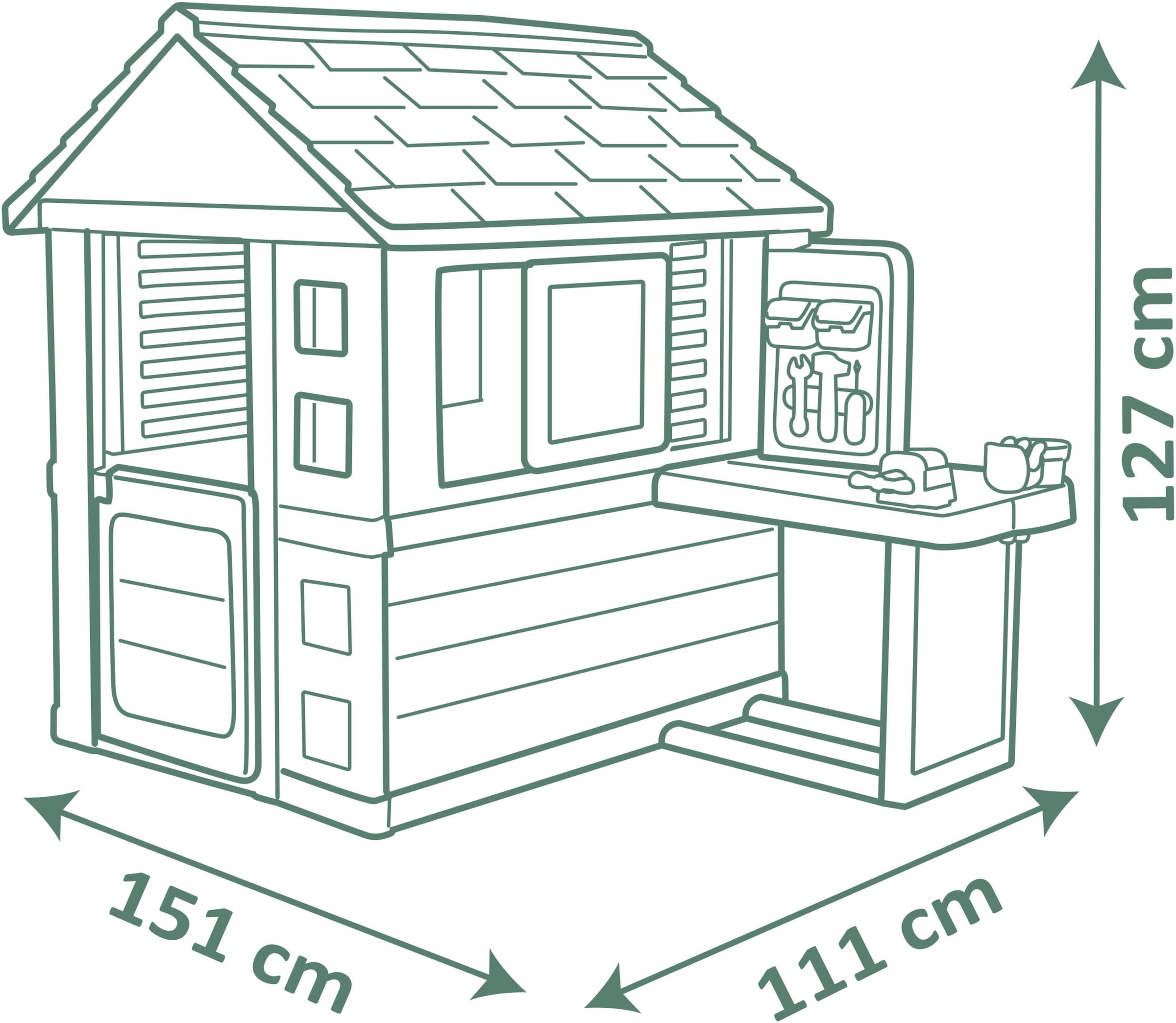 Smoby Spielhaus »Smoby Life Natur mit Werkstatt«