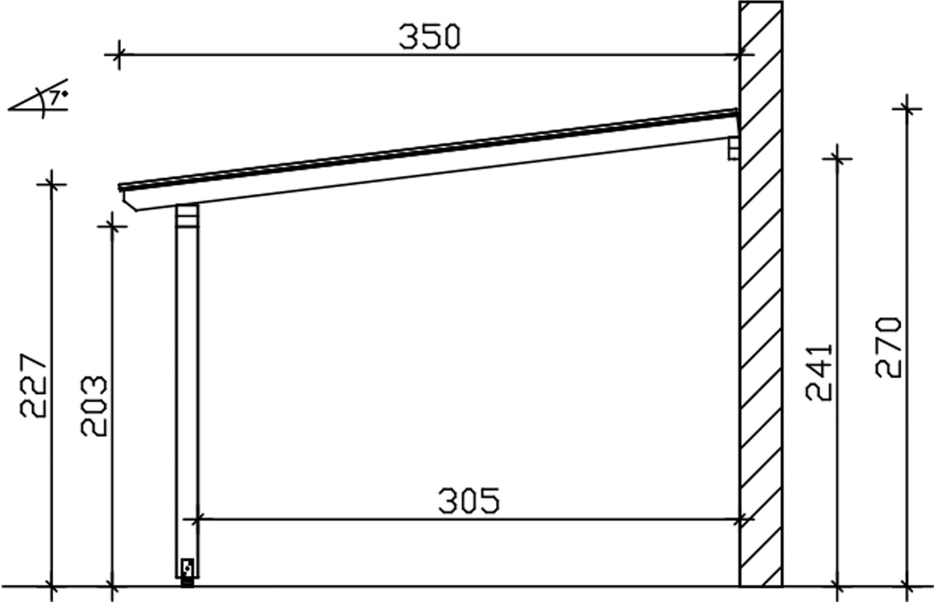Skanholz Terrassendach »Andria« Leimholz