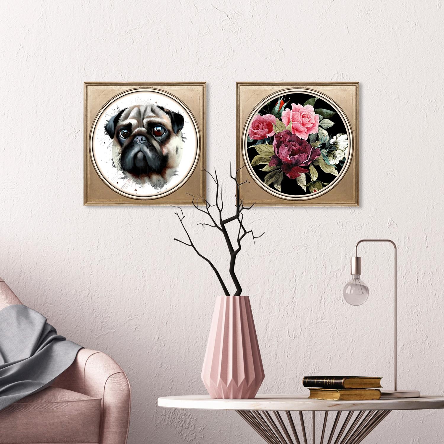 queence Acrylglasbild »Mops«, Kunst-Gemälde-Tiere-Hund-Hunde-Hundebilder-Ha günstig online kaufen