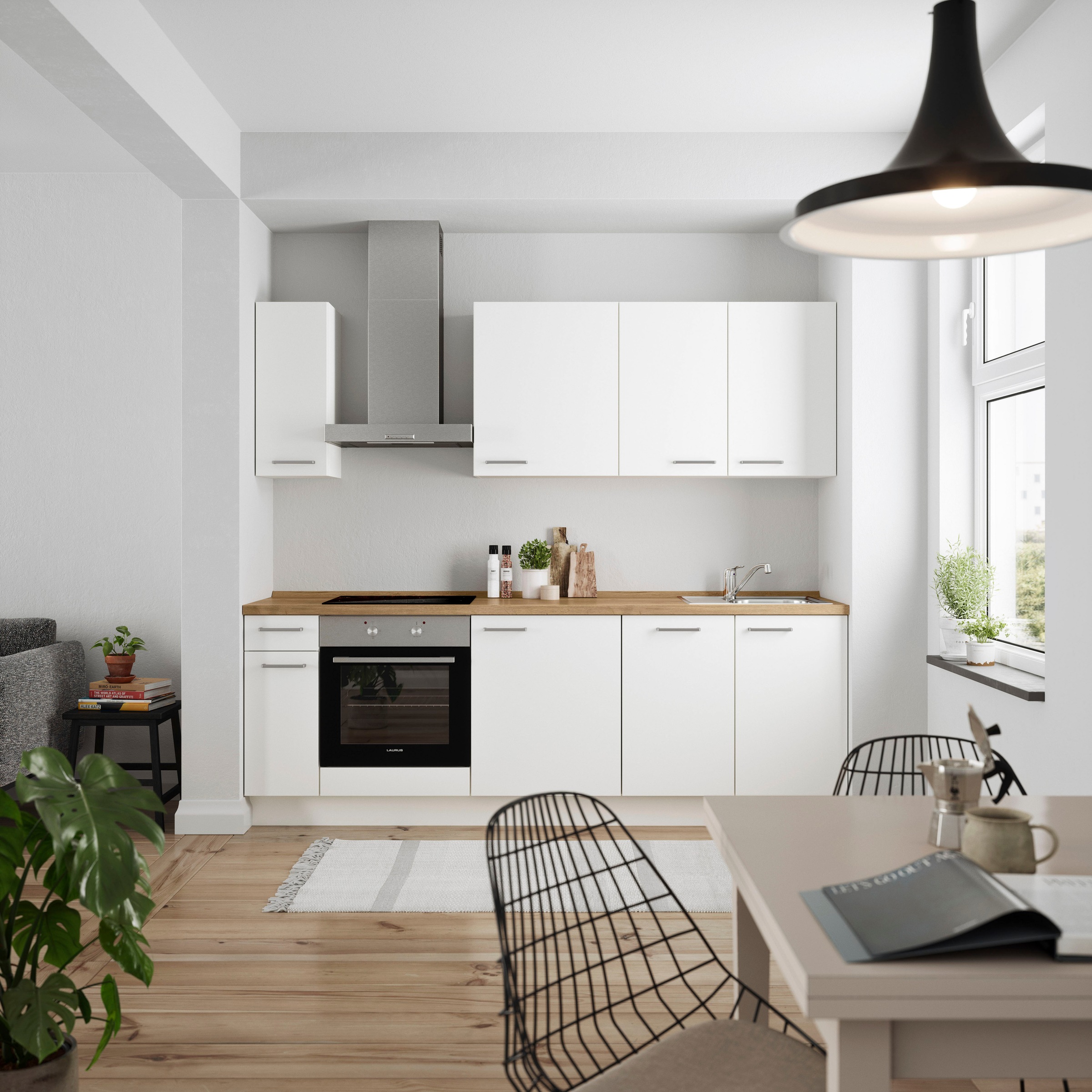 nobilia® Küchenzeile »"Touch I"«, vormontiert, Ausrichtung wählbar, Breite 240 cm, wahlw. mit E-Geräten