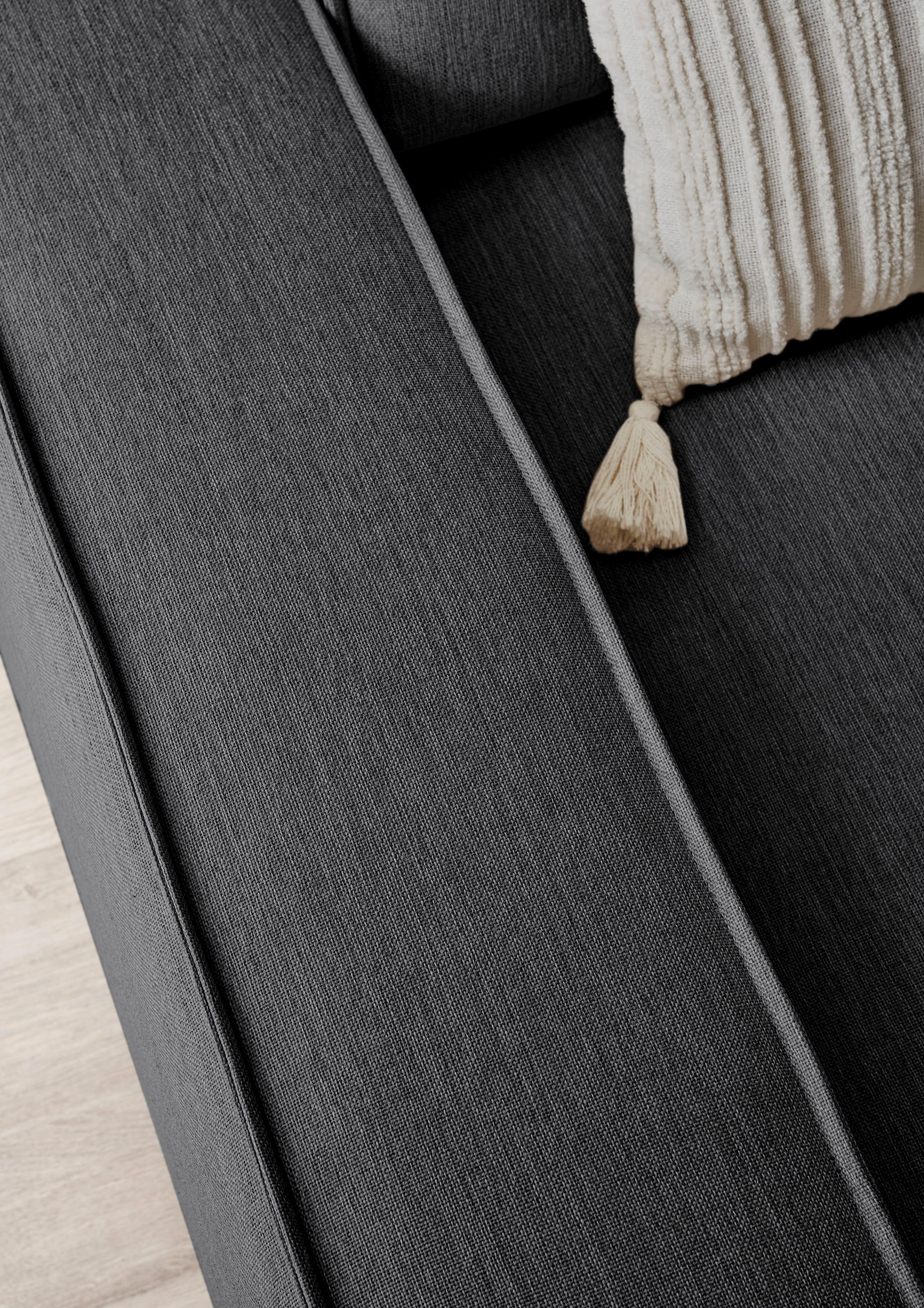 Home affaire Polsterecke »NEU: SHERWOOD XXL tief, L-Form mit Schlaffunktion, Big-Sofa mit Hocker«, (Set, 2 St.), stellbar zum Schlafsofa (Krokodilverbinder), Cord, Leinenoptik